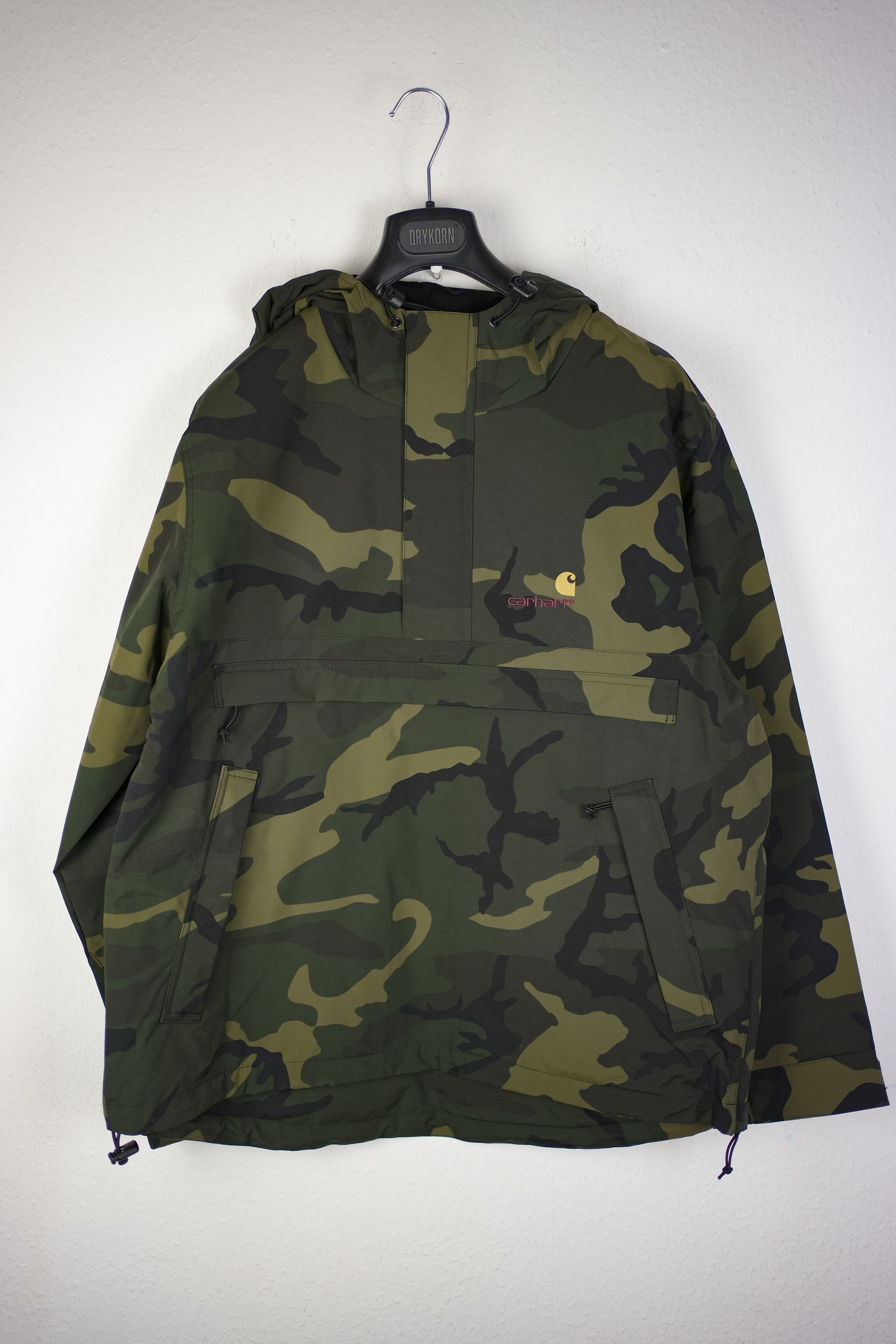 image of NWT Carhartt Wip Breezebreaker Pullover Camo Size XL in Camo Combat Green, Men's