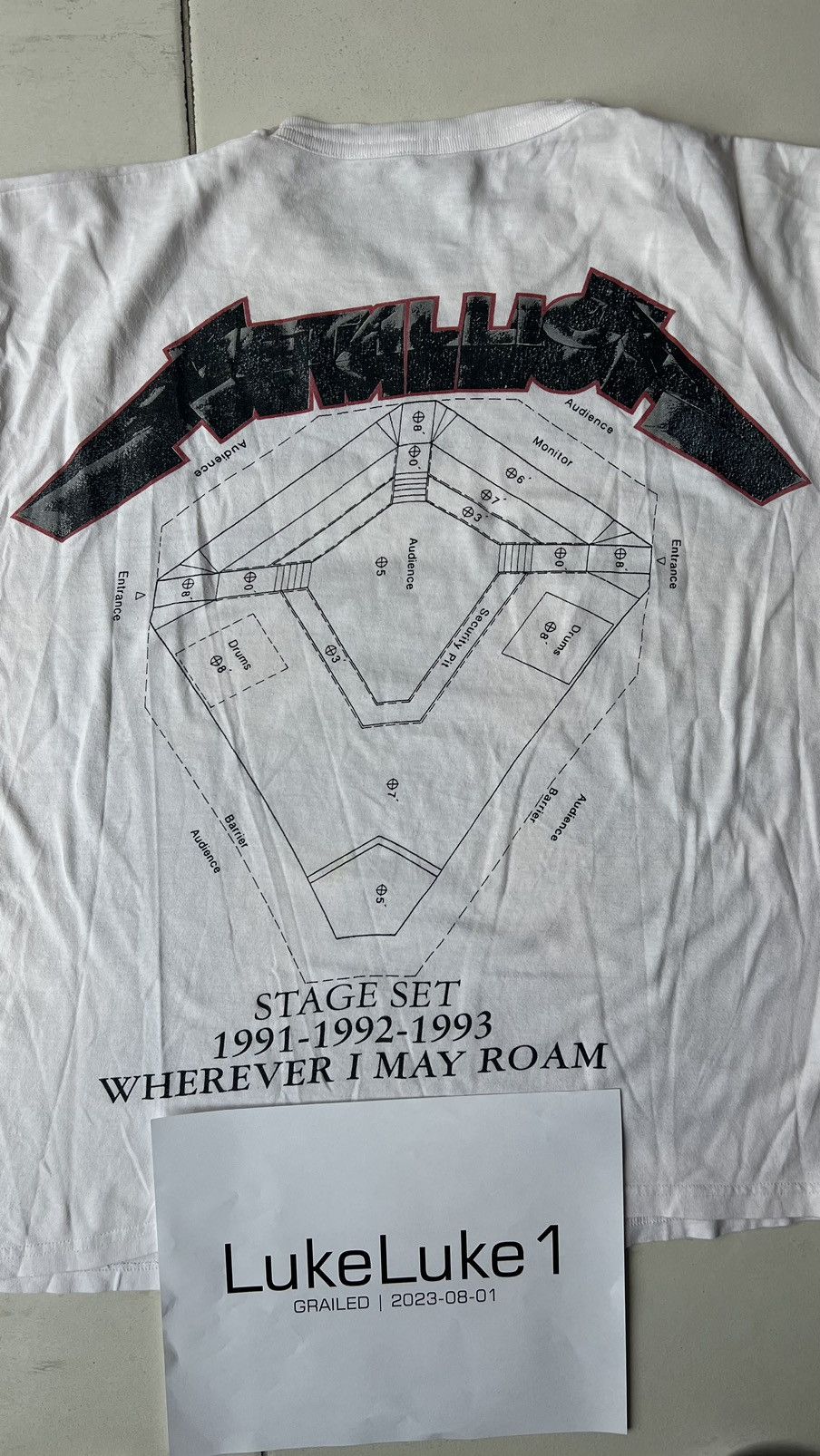 Brockum × Metallica × Vintage Vintage 1991 Metallica Wherever I May Roam Tour T Shirt Size US L / EU 52-54 / 3 - 4 Thumbnail