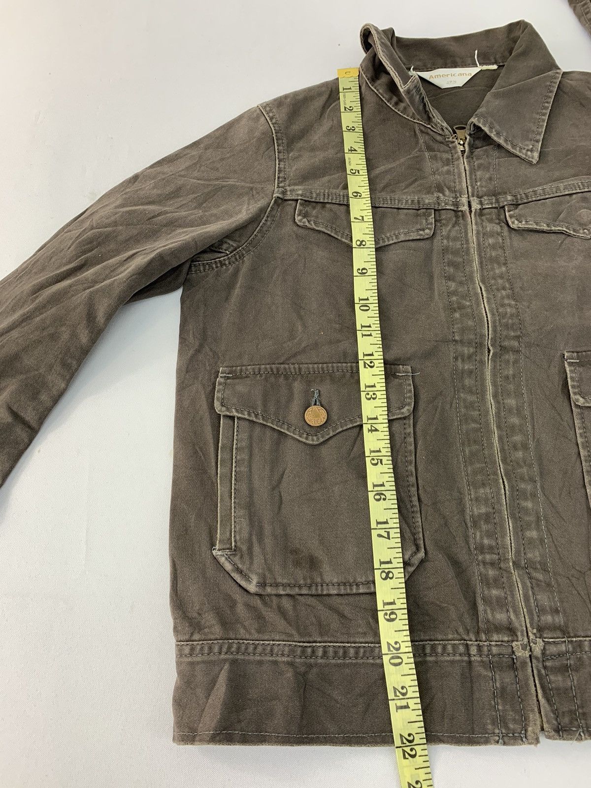 Japanese Brand Vintage Trucker Jacket Americana Japan Zipper Double Pocket Size S / US 4 / IT 40 - 11 Thumbnail