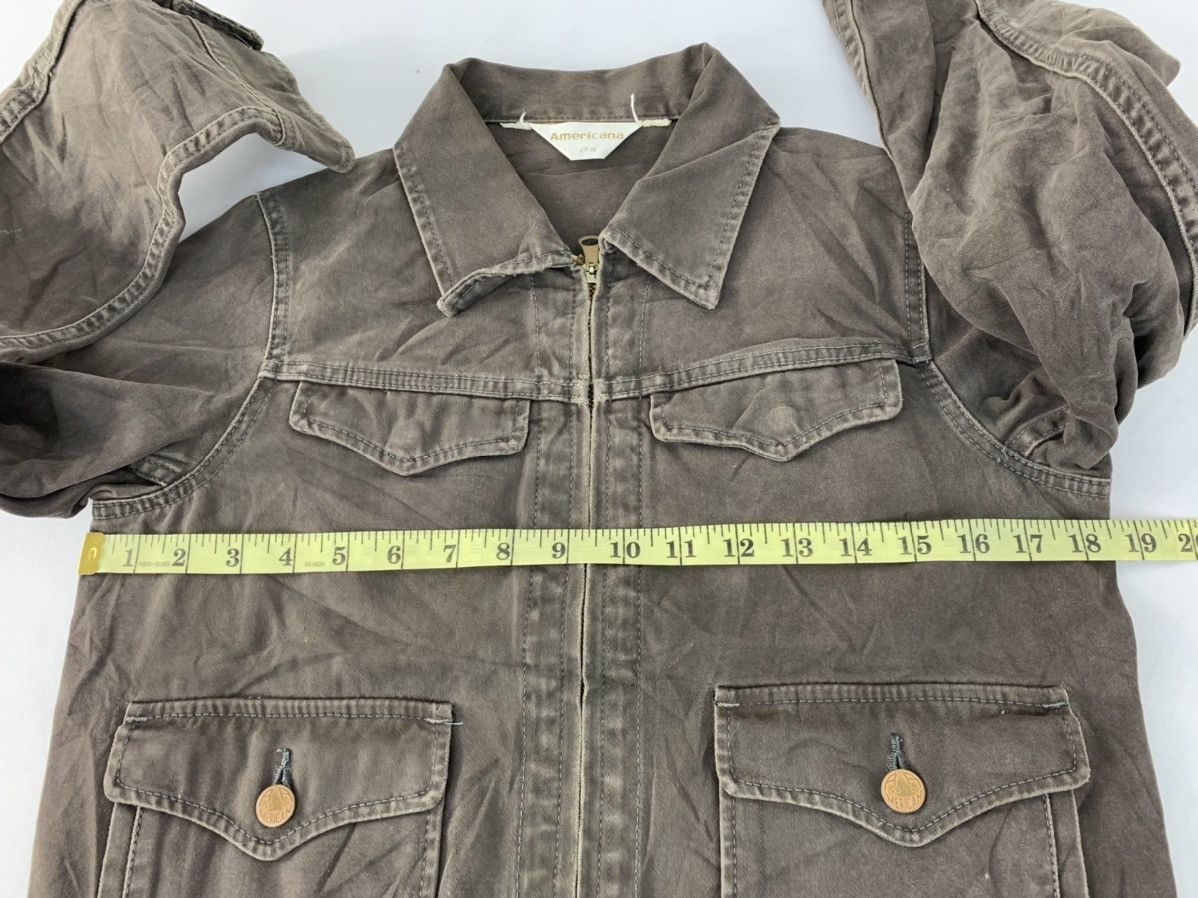Japanese Brand Vintage Trucker Jacket Americana Japan Zipper Double Pocket Size S / US 4 / IT 40 - 10 Thumbnail
