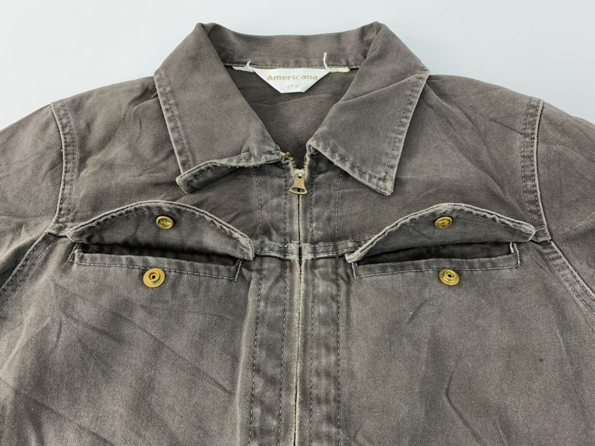 Japanese Brand Vintage Trucker Jacket Americana Japan Zipper Double Pocket Size S / US 4 / IT 40 - 4 Thumbnail