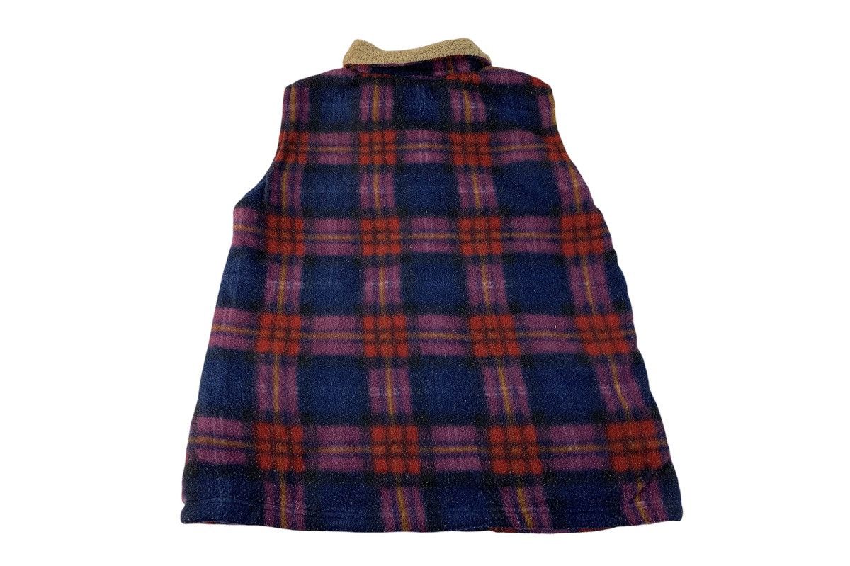Japanese Brand Poku Poku Fluffy Wool Vest Padded Jacket Checked Tartan Size M / US 6-8 / IT 42-44 - 2 Thumbnail