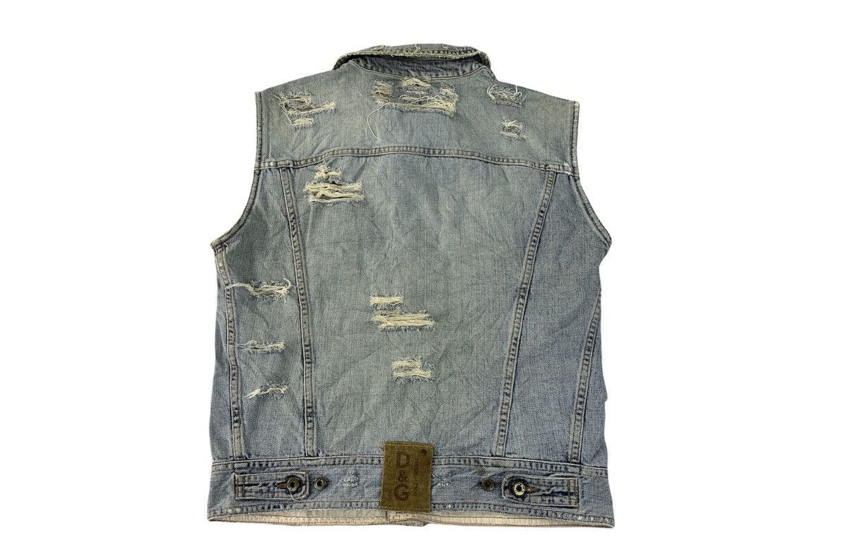 Dolce & Gabbana Rare D&G Distressed Vest Denim Jacket Leather Patch Size M / US 6-8 / IT 42-44 - 8 Thumbnail
