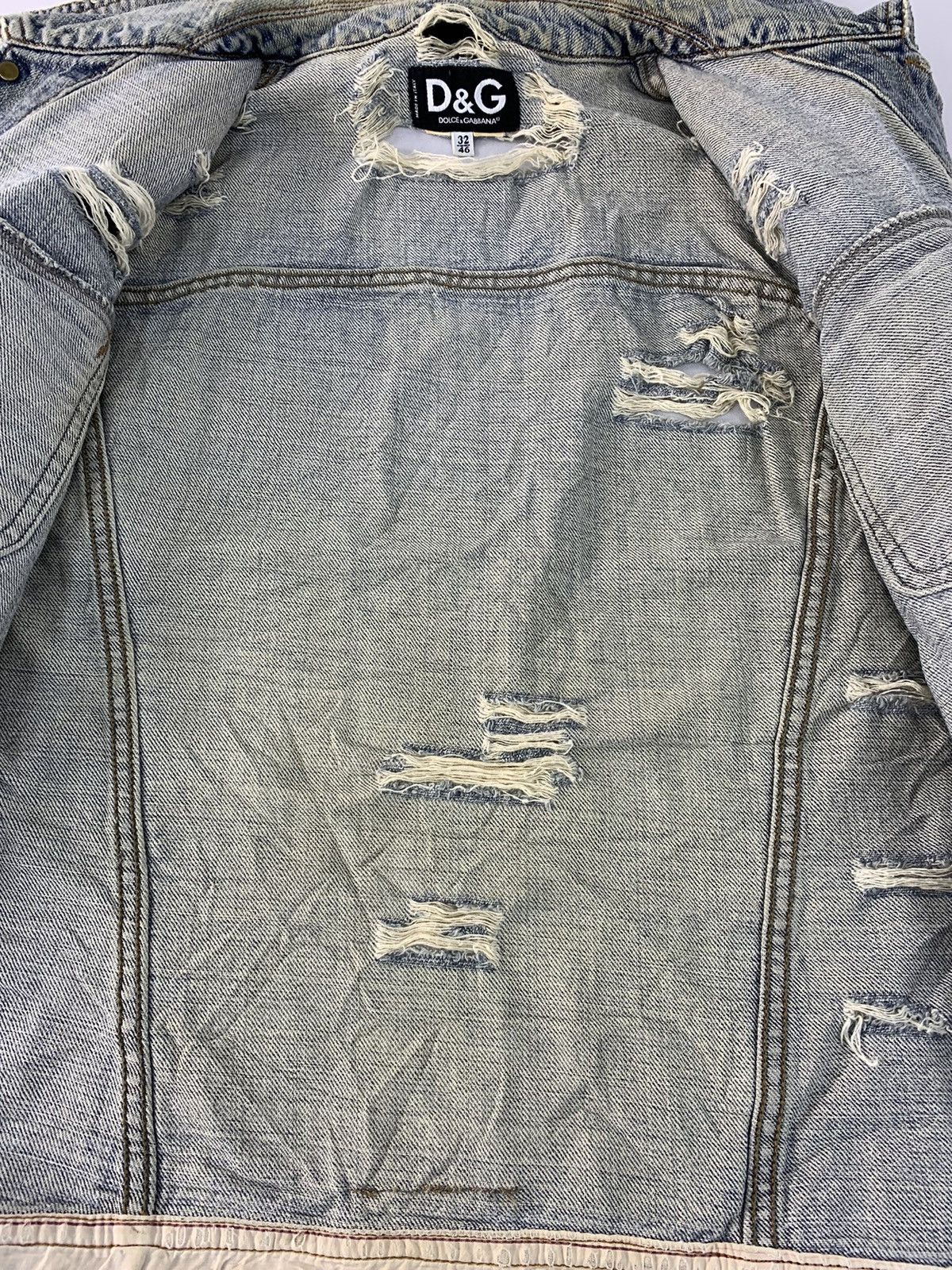 Dolce & Gabbana Rare D&G Distressed Vest Denim Jacket Leather Patch Size M / US 6-8 / IT 42-44 - 7 Thumbnail