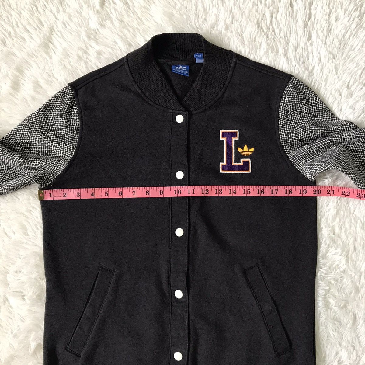 Adidas × NBA Lakers Adidas Snap Sweater Jacket Polka Sleeve Size US M / EU 48-50 / 2 - 22 Thumbnail