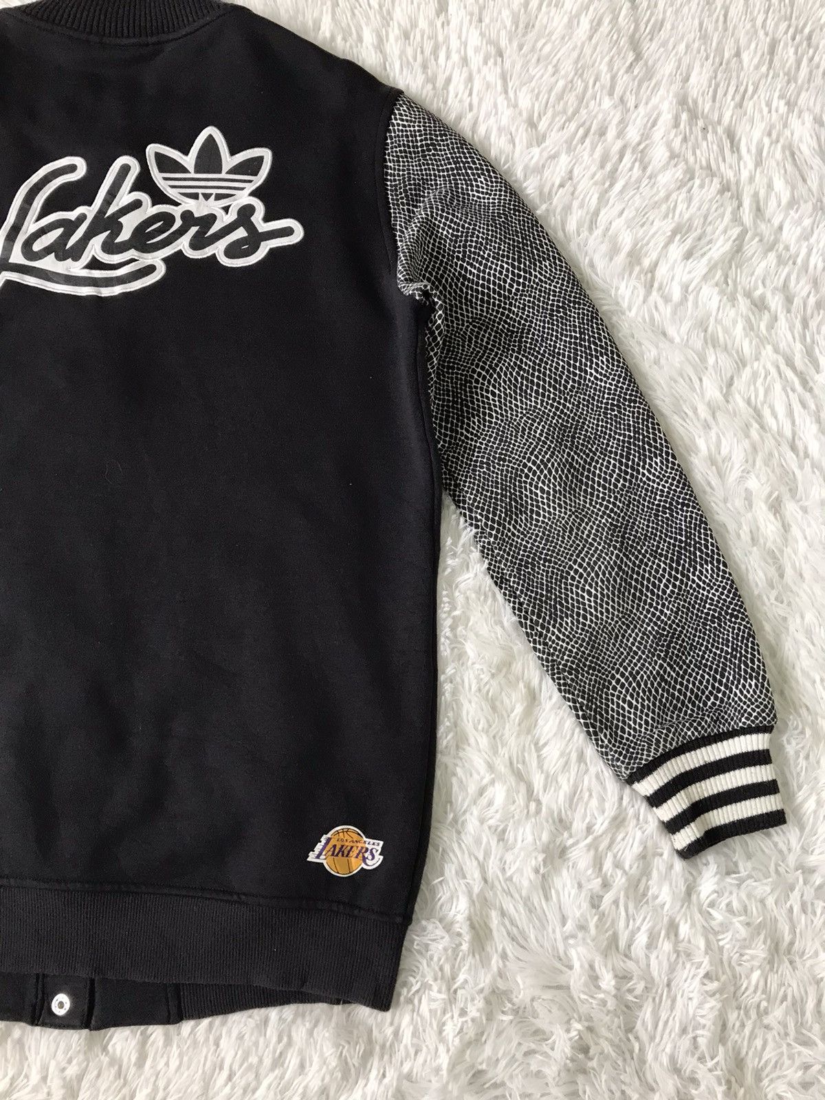 Adidas × NBA Lakers Adidas Snap Sweater Jacket Polka Sleeve Size US M / EU 48-50 / 2 - 12 Thumbnail