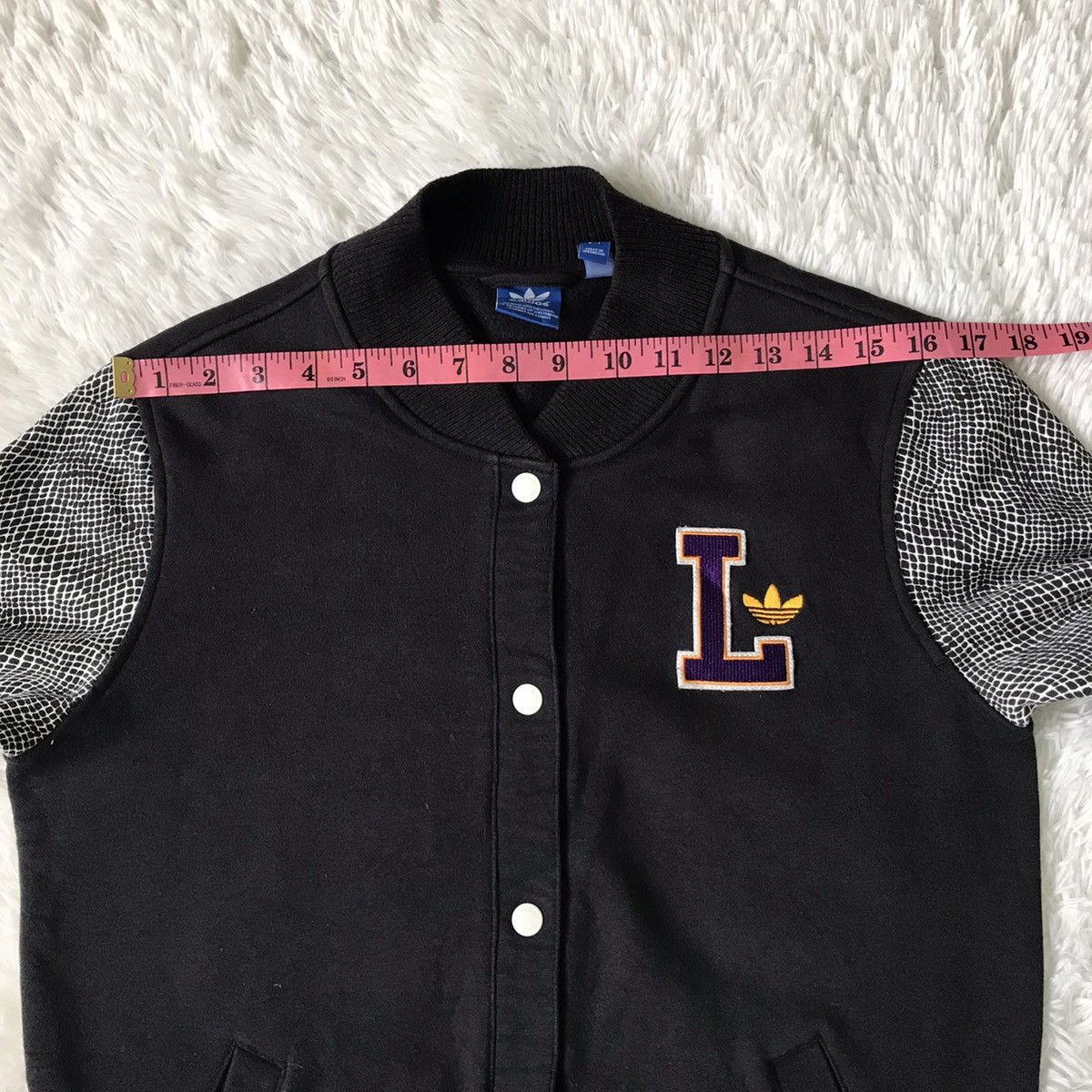 Adidas × NBA Lakers Adidas Snap Sweater Jacket Polka Sleeve Size US M / EU 48-50 / 2 - 24 Thumbnail