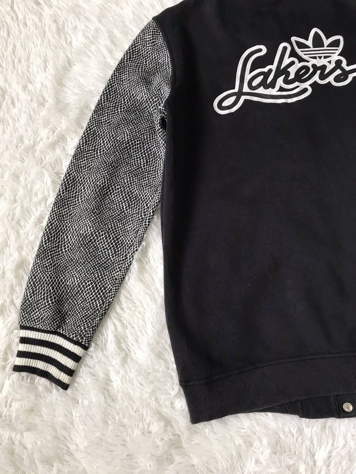 Adidas × NBA Lakers Adidas Snap Sweater Jacket Polka Sleeve Size US M / EU 48-50 / 2 - 11 Thumbnail