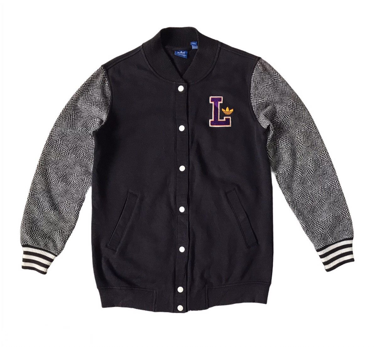Adidas × NBA Lakers Adidas Snap Sweater Jacket Polka Sleeve Size US M / EU 48-50 / 2 - 1 Thumbnail