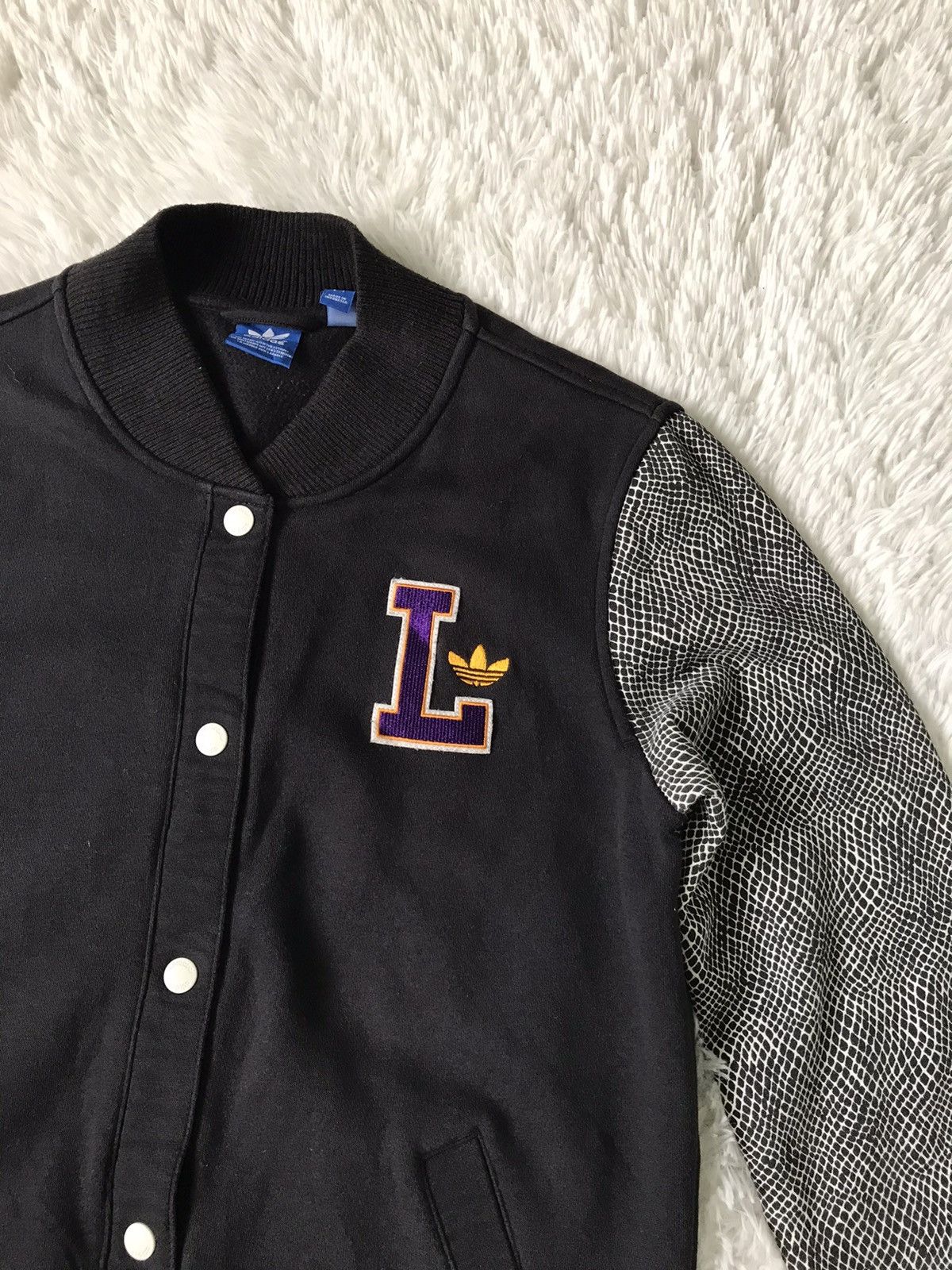 Adidas × NBA Lakers Adidas Snap Sweater Jacket Polka Sleeve Size US M / EU 48-50 / 2 - 5 Thumbnail