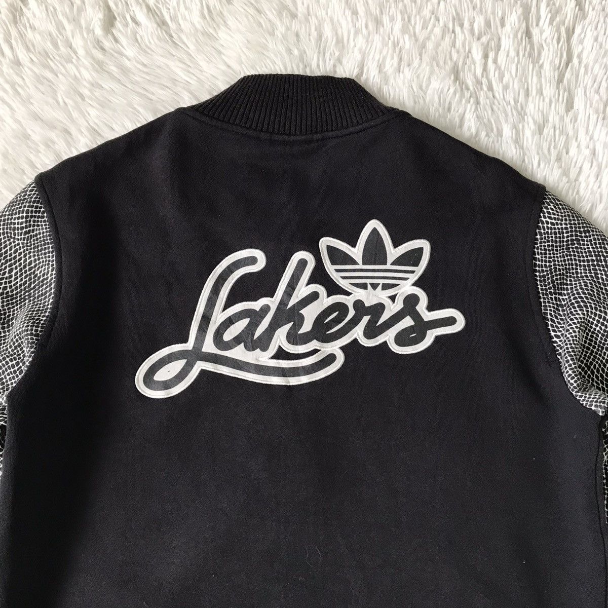 Adidas × NBA Lakers Adidas Snap Sweater Jacket Polka Sleeve Size US M / EU 48-50 / 2 - 13 Thumbnail