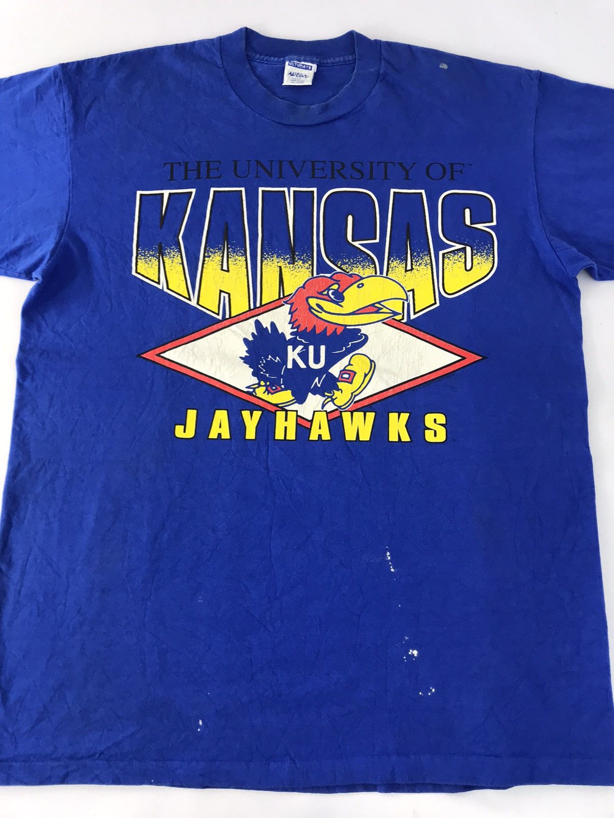 NBA × Vintage University Of Kansas Jawhawk Basketball Team Printed Tee Size US L / EU 52-54 / 3 - 3 Thumbnail