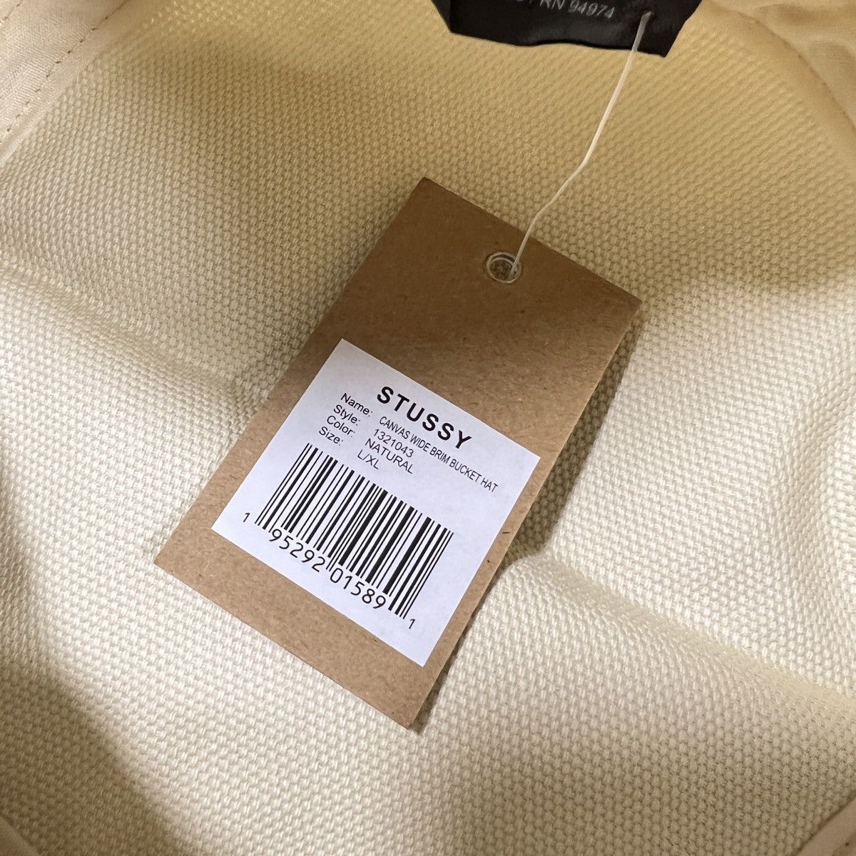 Stussy STUSSY CANVAS BUCKET HAT L/XL NATURAL Size ONE SIZE - 3 Thumbnail