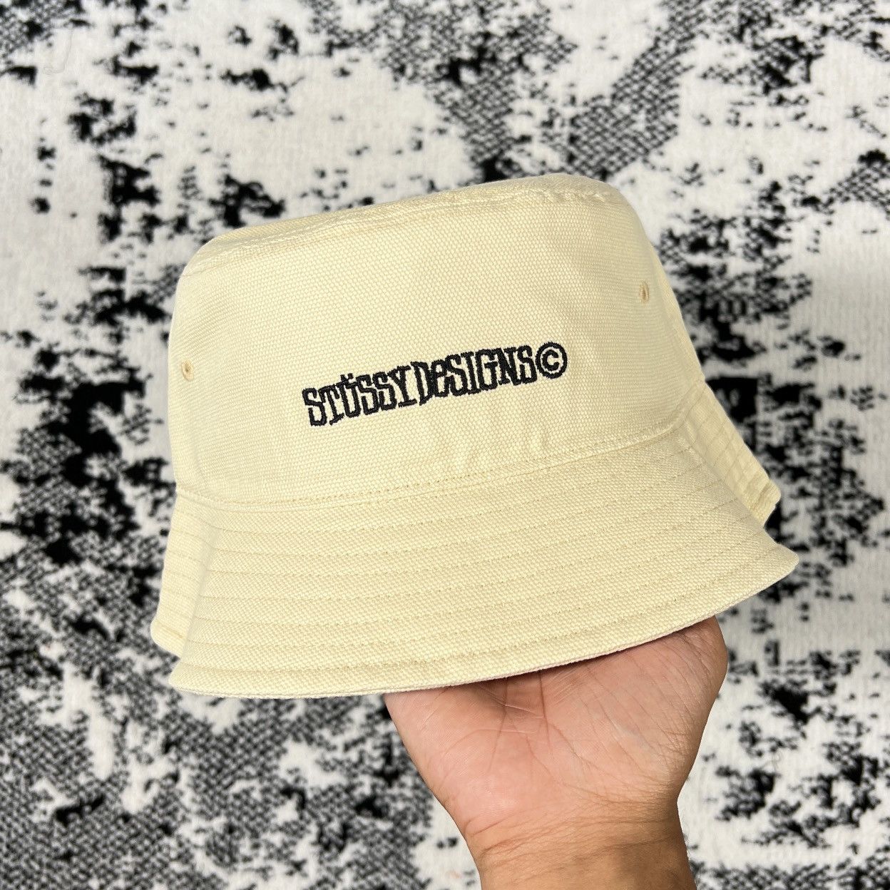 STUSSY CANVAS BUCKET HAT L/XL NATURAL