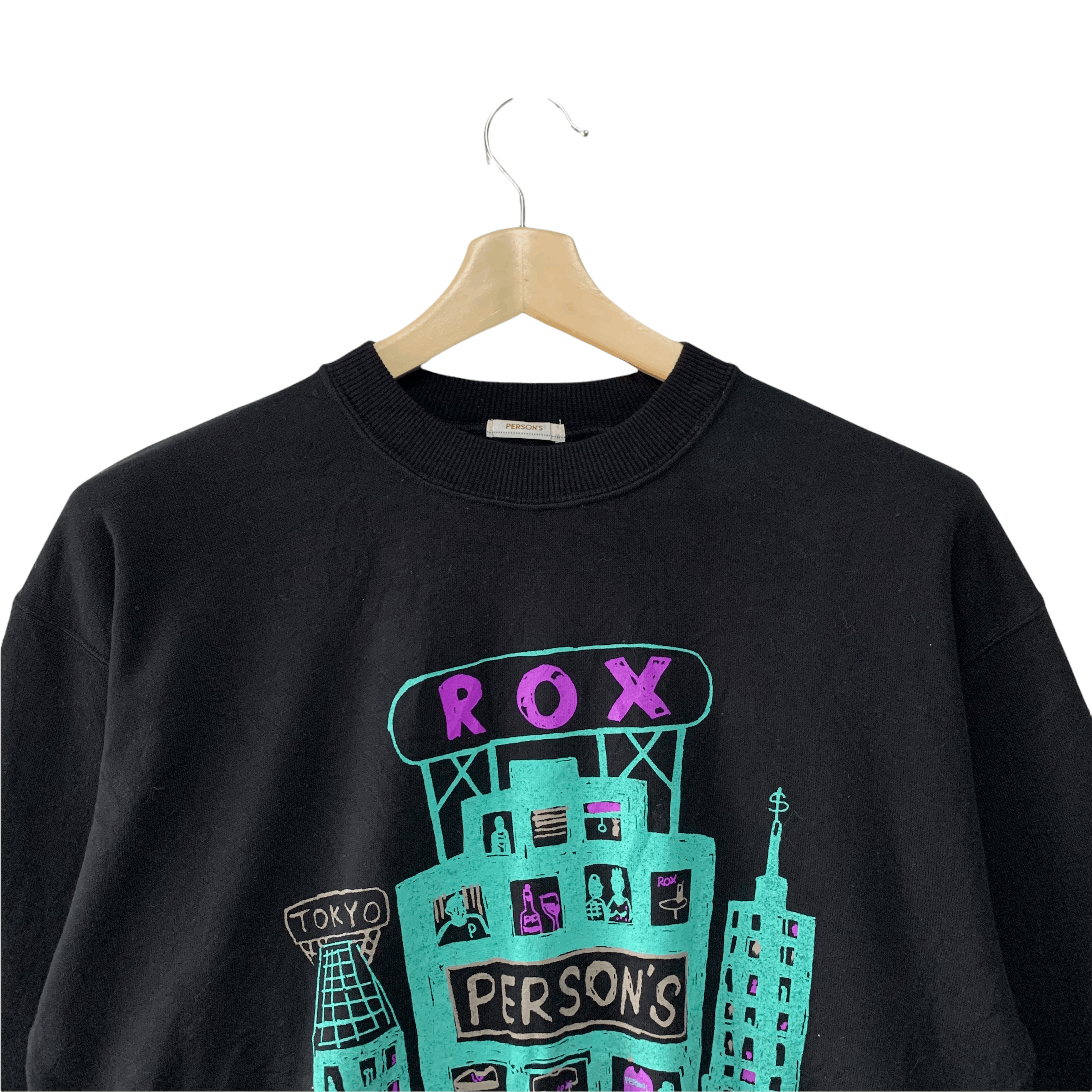 PERSON'S Person's ROX Graphic Logo Made in Japan Sweatshirt #3657-75 Size US M / EU 48-50 / 2 - 2 Thumbnail
