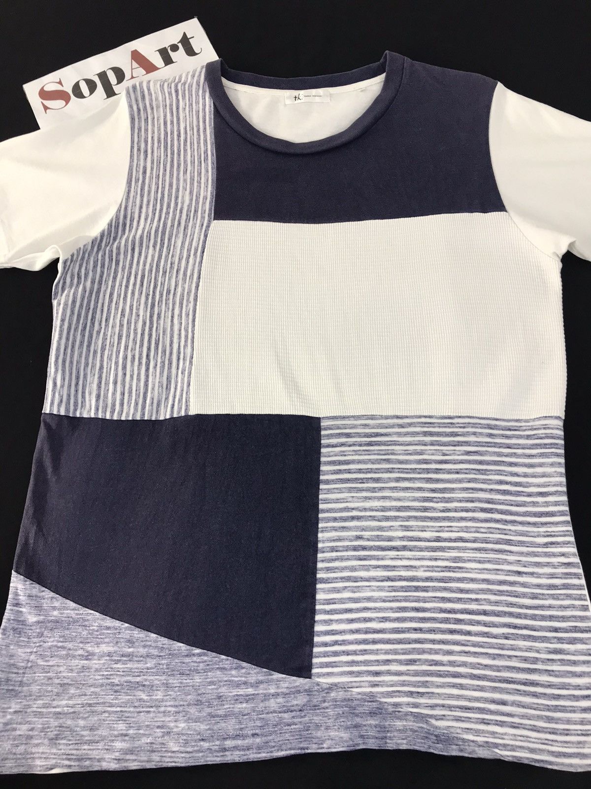 Japanese Brand × Takeo Kikuchi Vintage Takeo Kikuchi Patchwork Pattern Design Tee Size US M / EU 48-50 / 2 - 3 Thumbnail