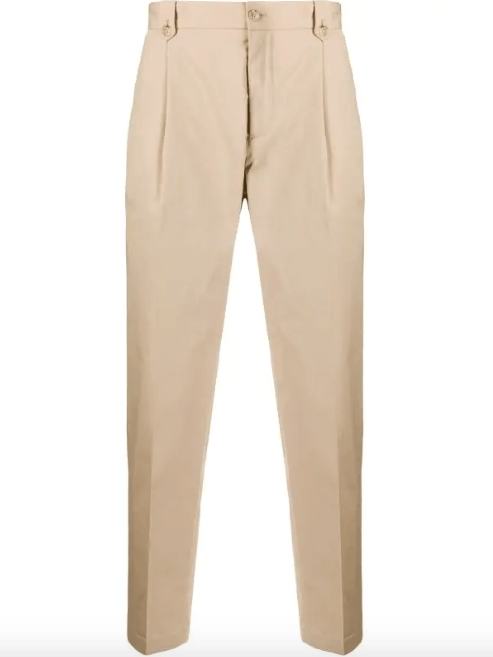 Dior Christian Dior Cropped Khaki Pants with Button Hem Detail Size 26" / US 2 / IT 38 - 1 Thumbnail