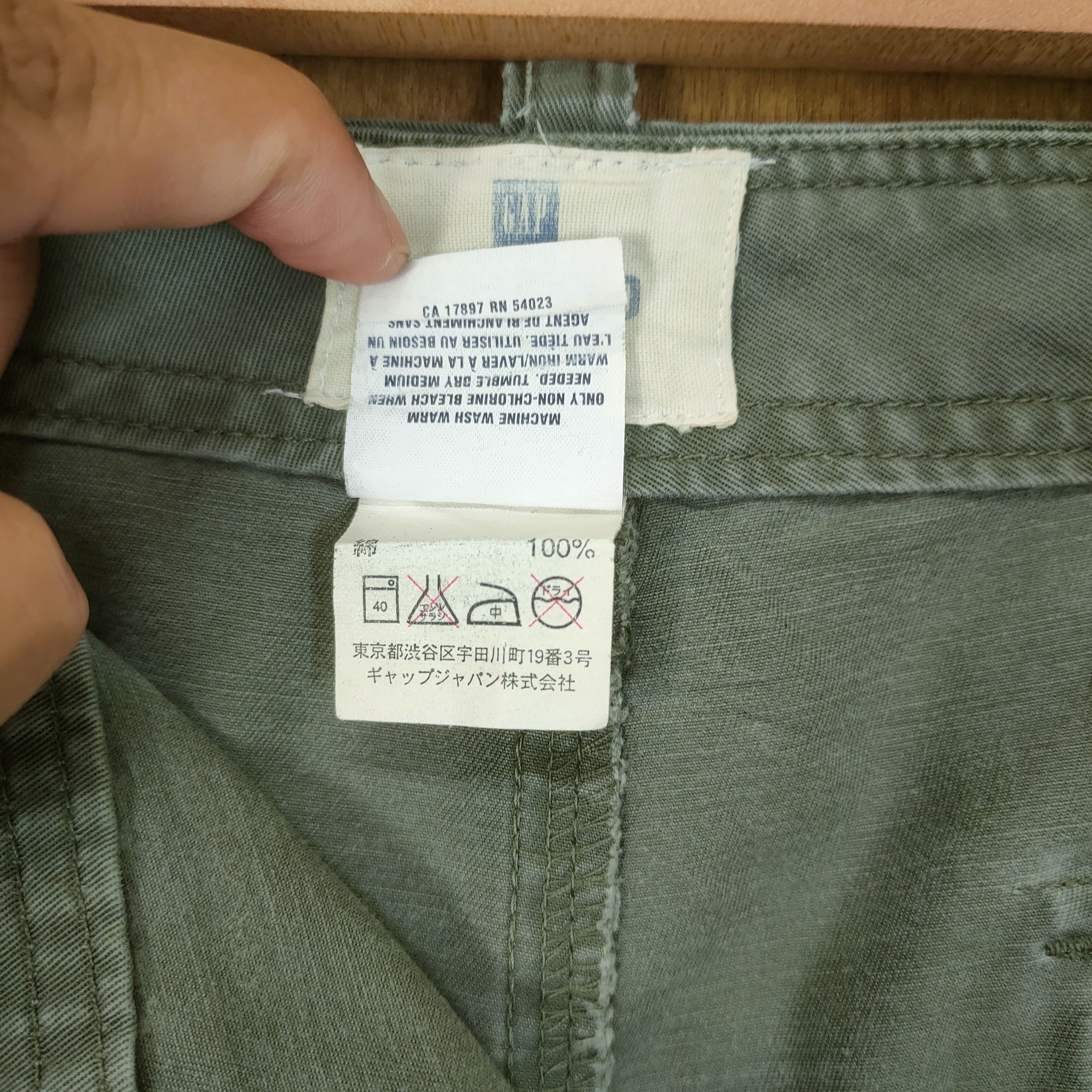 Gap × Vintage VINTAGE GAP FADED GREEN CARGO PANTS Size US 36 / EU 52 - 13 Thumbnail