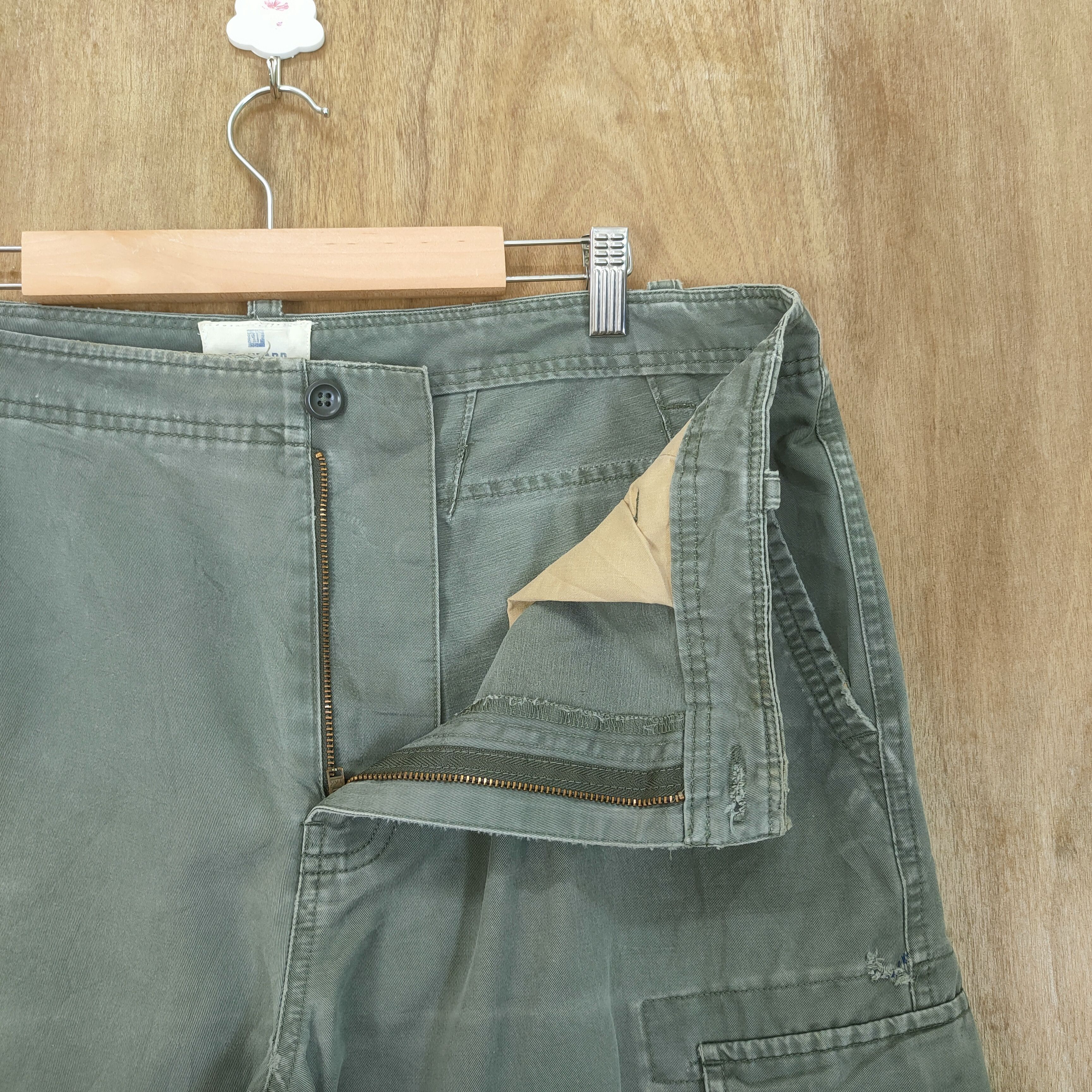 Gap × Vintage VINTAGE GAP FADED GREEN CARGO PANTS Size US 36 / EU 52 - 11 Thumbnail