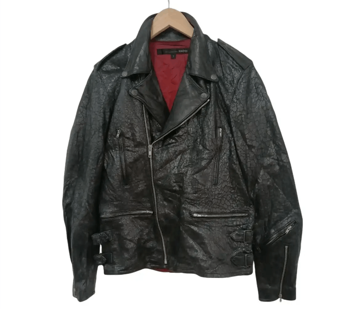 Vintage Biker Jacket Schlussel Leather