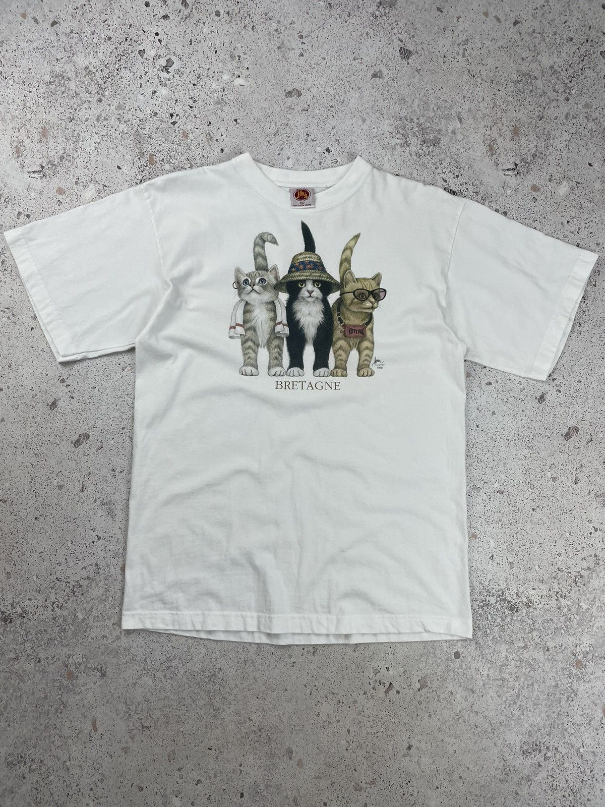 Vintage 90’s Vintage Bob Harrison Graphic Cats Tee T-Shirt Size US M / EU 48-50 / 2 - 2 Thumbnail