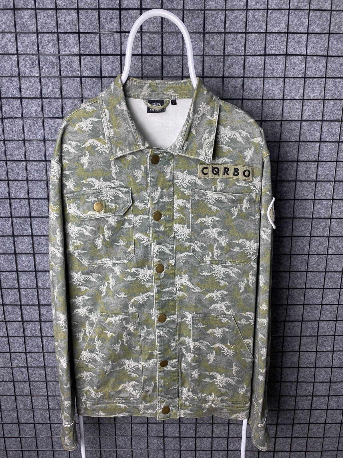 Other Corbo Animal Print Crow Art Casual Long Sleeve Shirt Size L Size US L / EU 52-54 / 3 - 1 Thumbnail