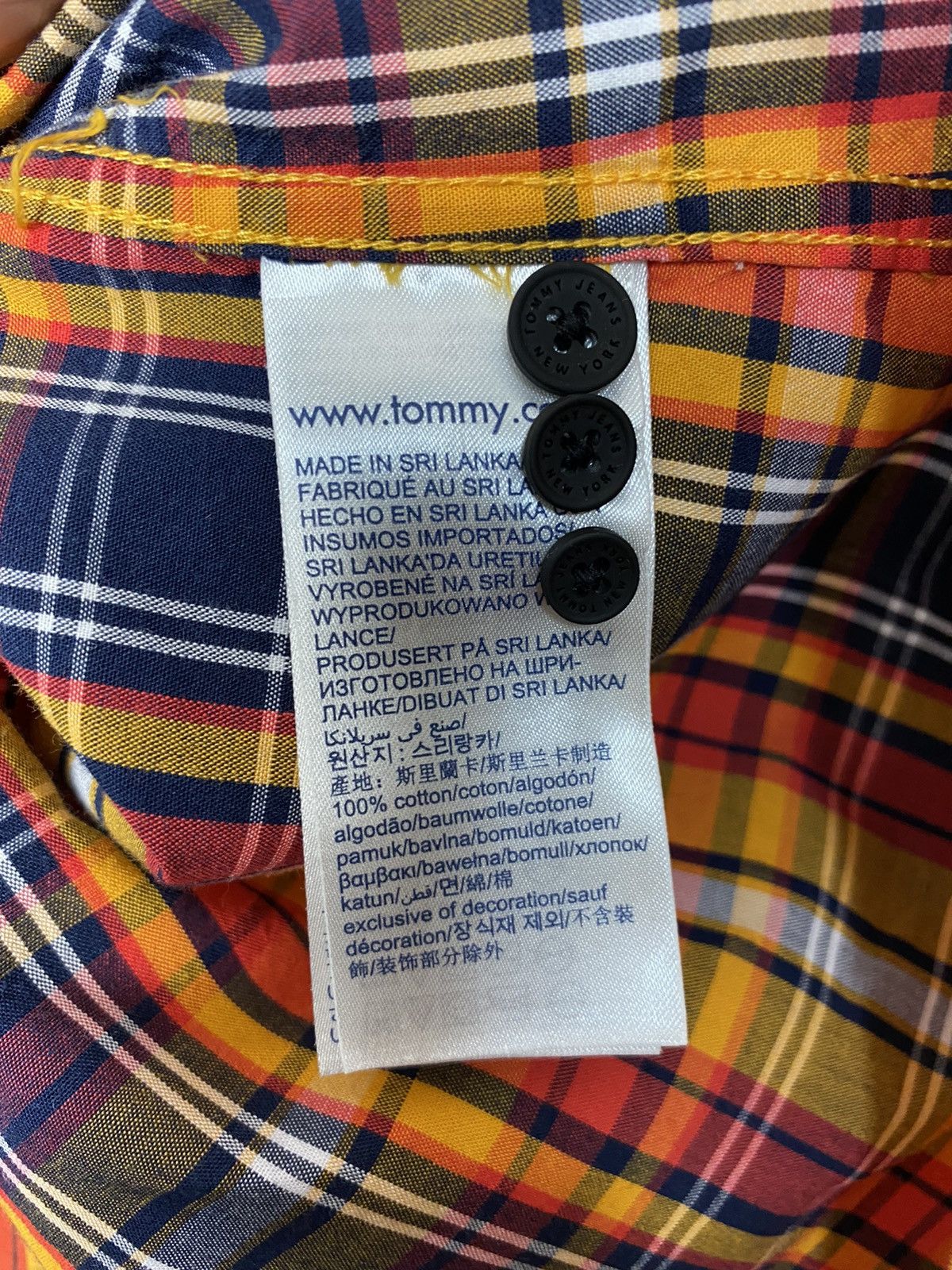 Tommy Hilfiger Tommy Jeans Regular Fit Plaid Long Sleeve Shirt Size M Size US M / EU 48-50 / 2 - 5 Thumbnail