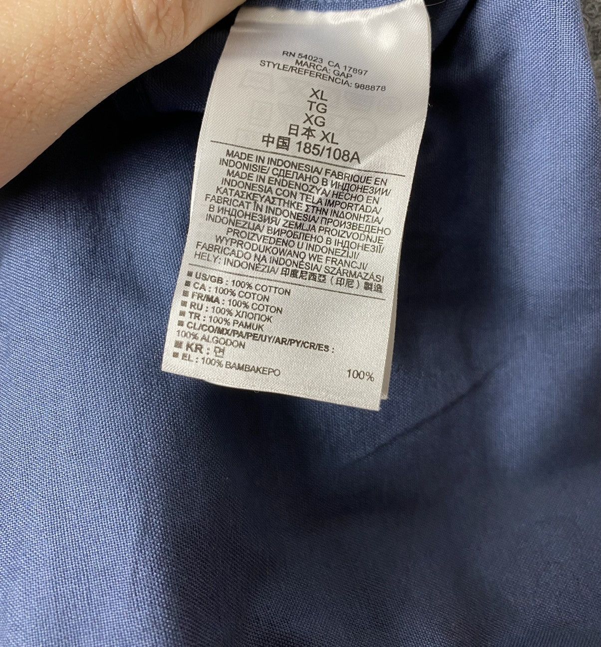 Gap Gap Vintage Streetwear Button Up Long Sleeve Shirt Size XL Size US XL / EU 56 / 4 - 5 Thumbnail