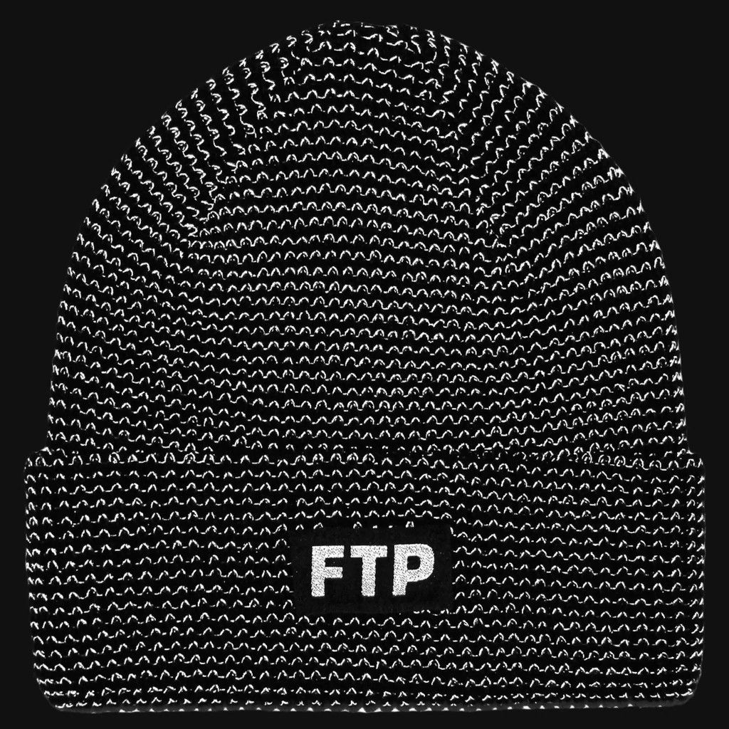 Fuck The Population FTP REFLECTIVE KNIT LOGO BEANIE (BLACK) Size ONE SIZE - 1 Thumbnail