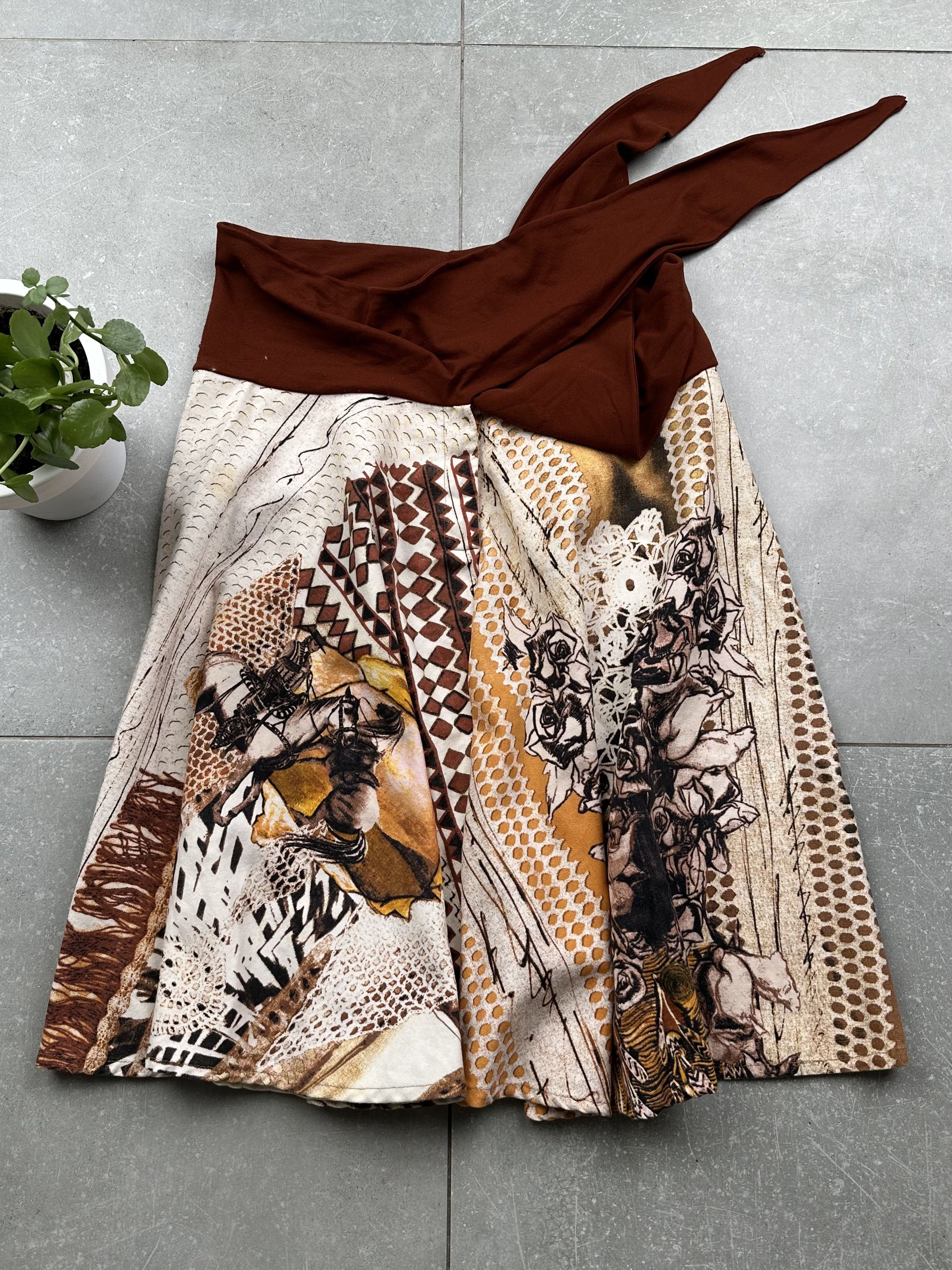 image of Avant Garde x Vintage Save The Queen Printed Midi Skirt, Women's (Size 32)