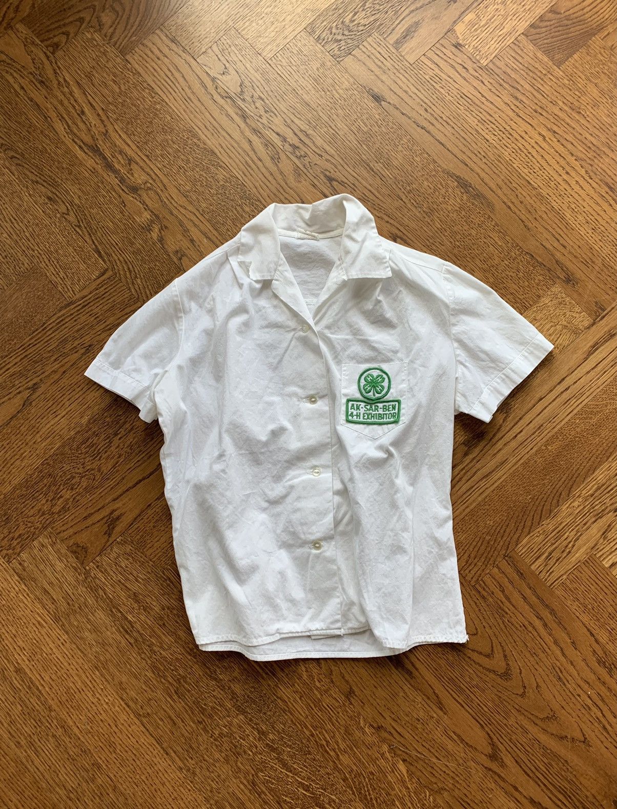 Vintage True Vintage Camp Collar White Cotton Short Sleeve Bowling Size XS / US 0-2 / IT 36-38 - 2 Thumbnail