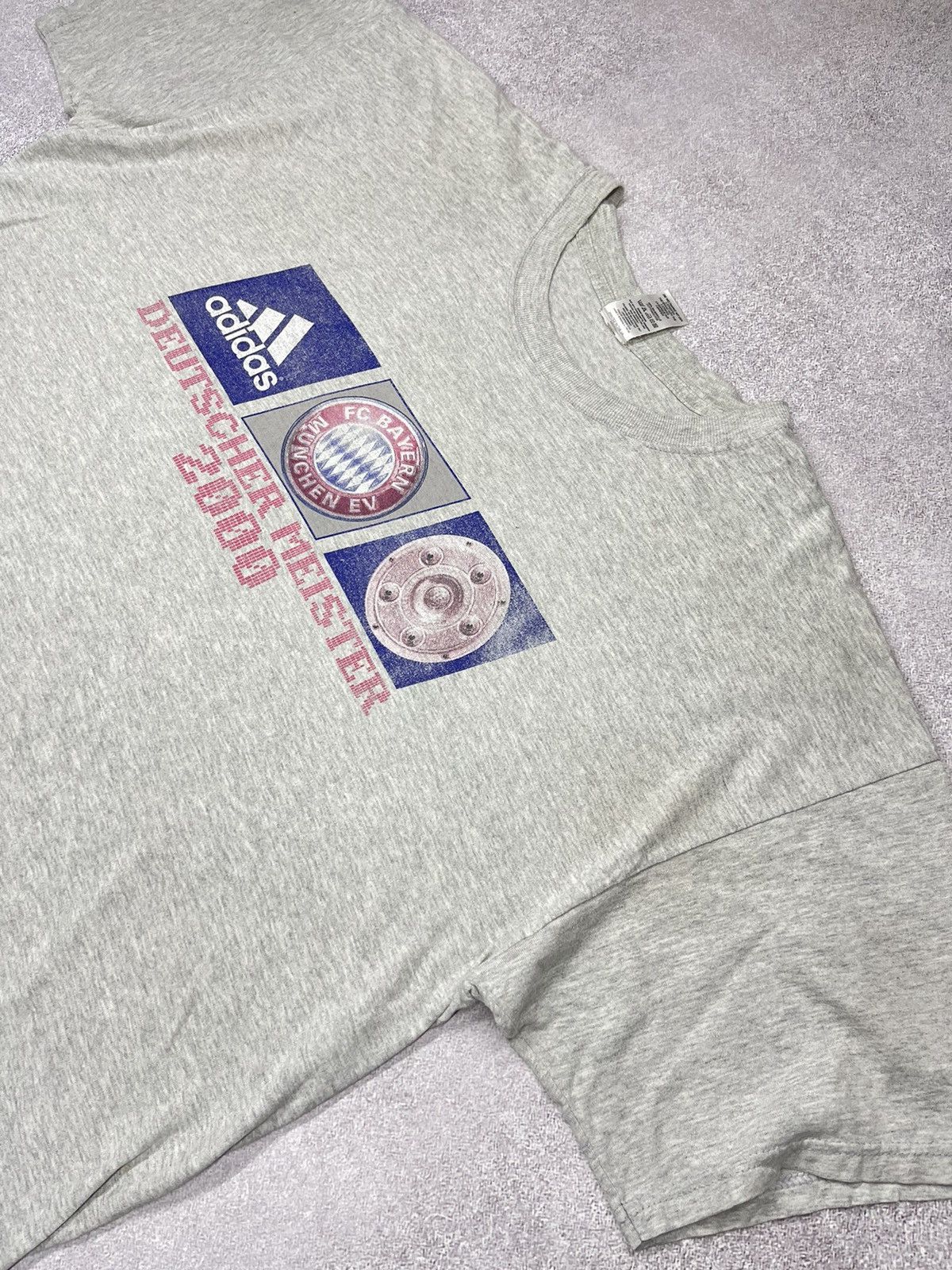 Adidas Vintage Adidas Bayern T Shirt Deutscher Meister rare jersey Size US XL / EU 56 / 4 - 3 Thumbnail