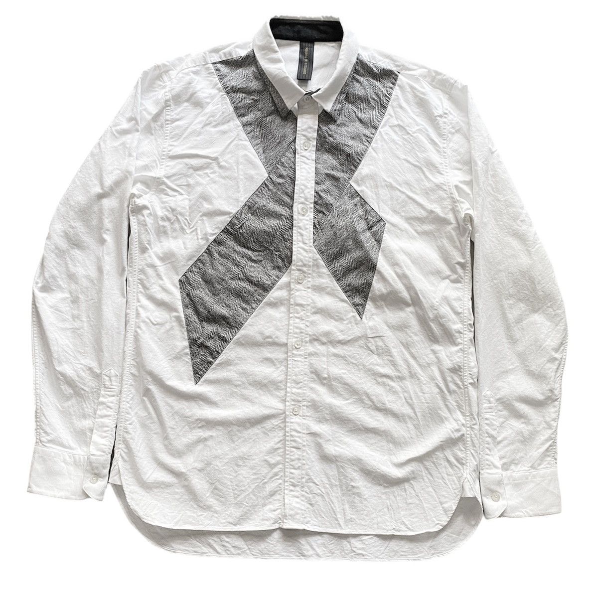 image of Miharayasuhiro Oxford Wool Patch Shirt in White, Men's (Size Medium)