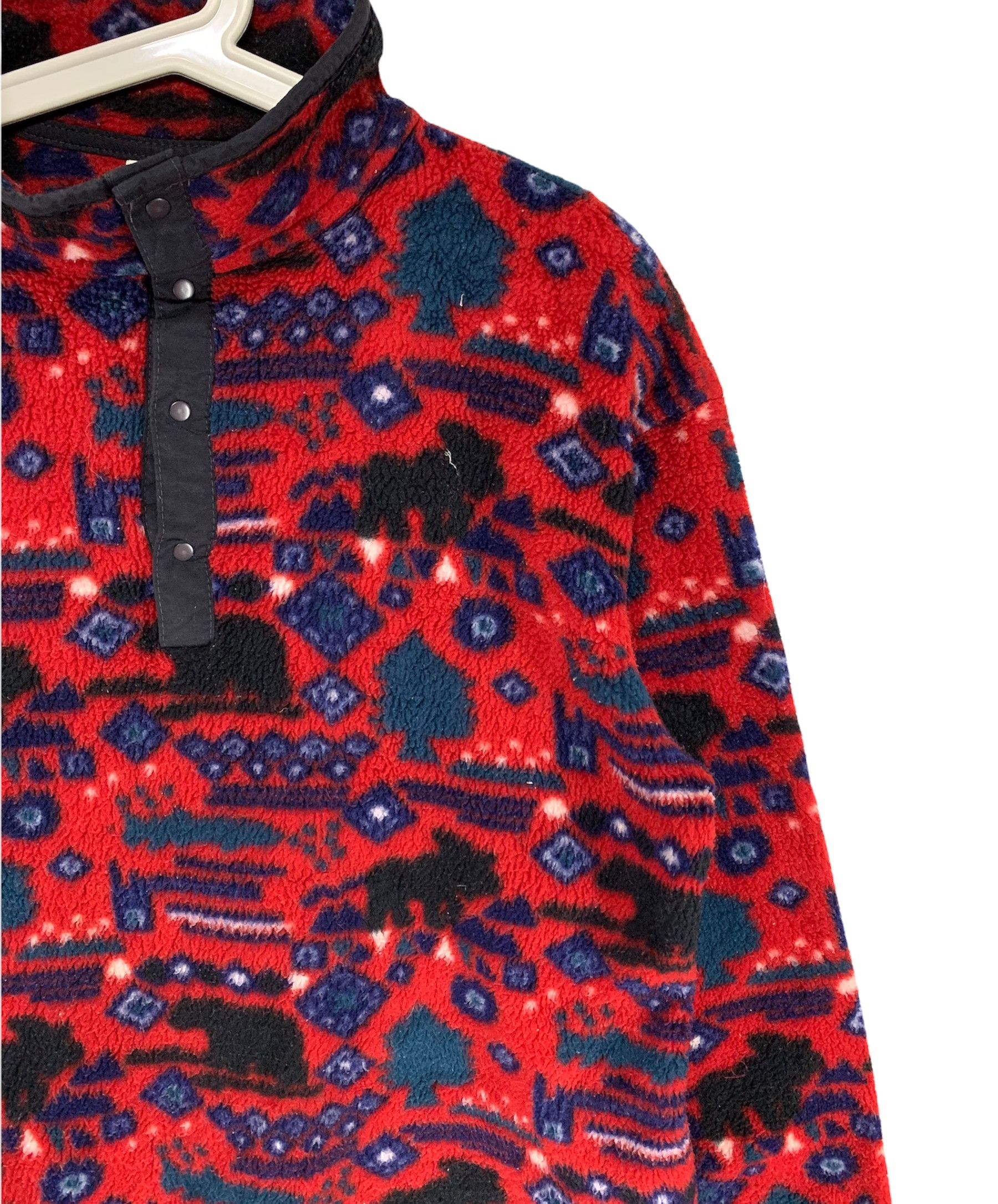 L.L. Bean × Vintage LL Bean allover print vintage 90s fleece jacket Size US M / EU 48-50 / 2 - 3 Thumbnail