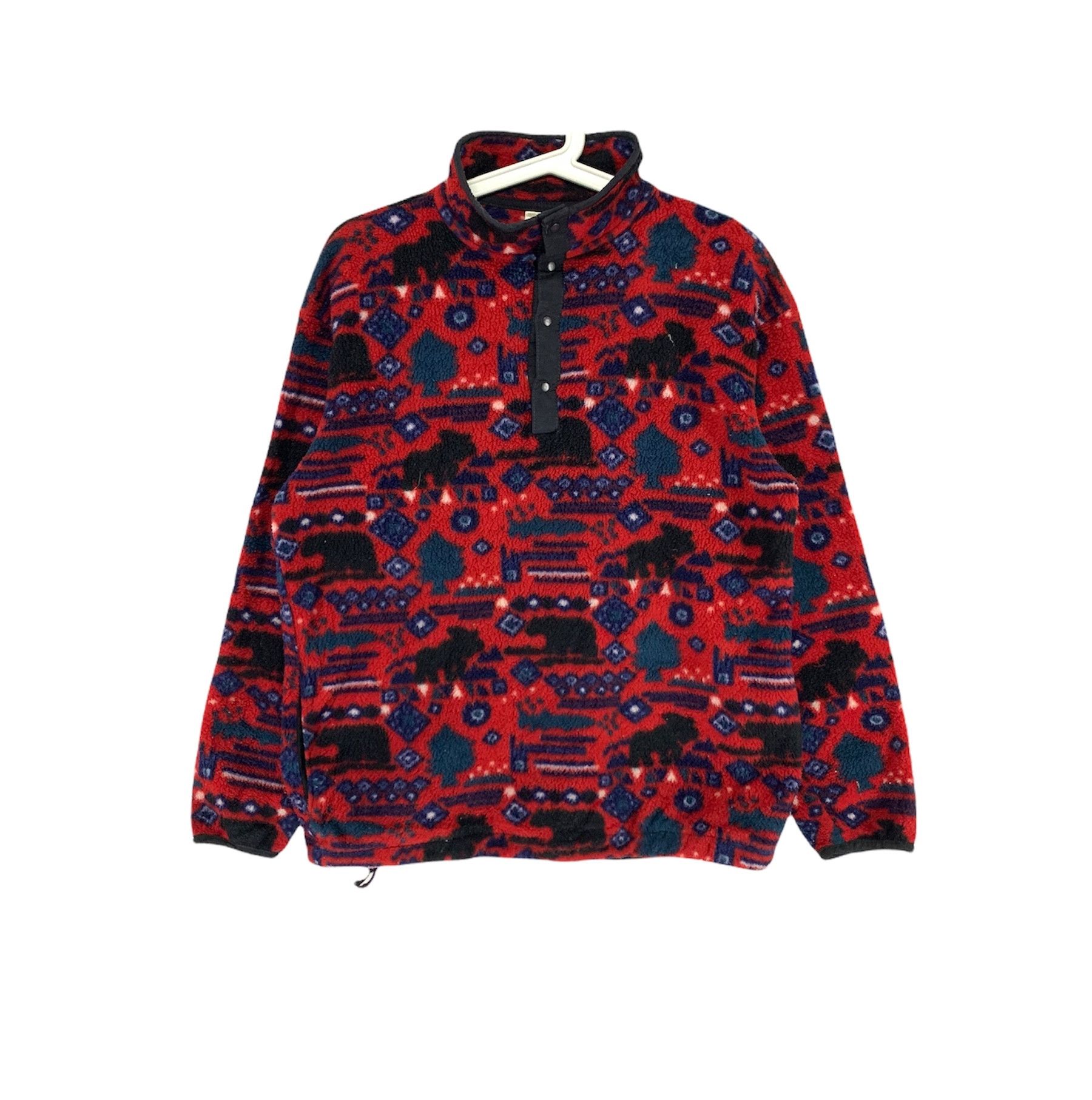 L.L. Bean × Vintage LL Bean allover print vintage 90s fleece jacket Size US M / EU 48-50 / 2 - 1 Thumbnail