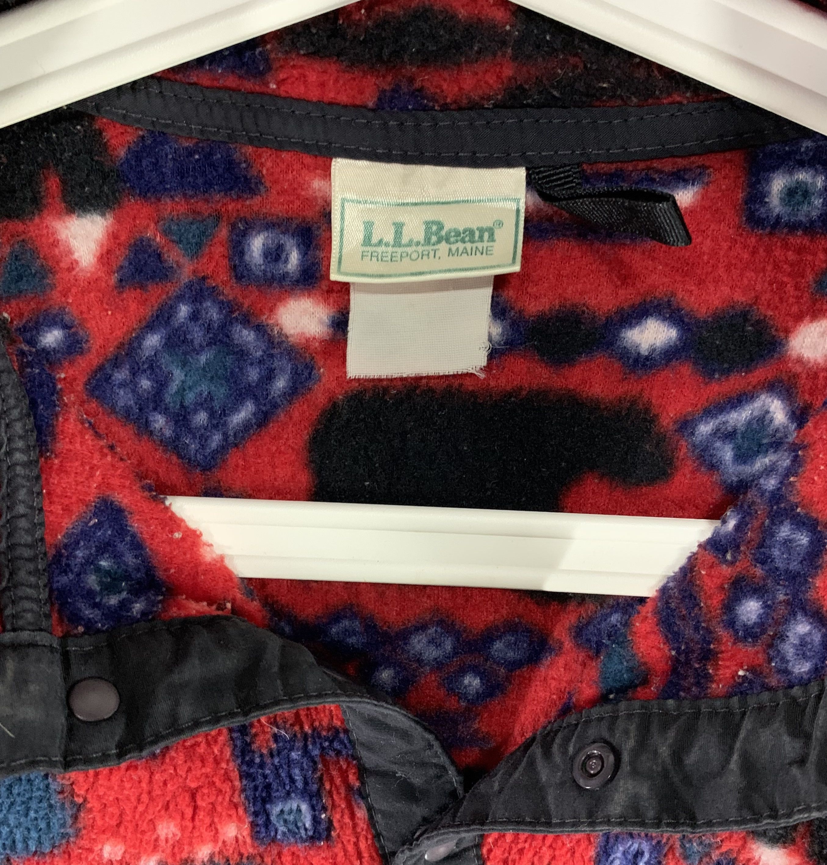 L.L. Bean × Vintage LL Bean allover print vintage 90s fleece jacket Size US M / EU 48-50 / 2 - 5 Thumbnail