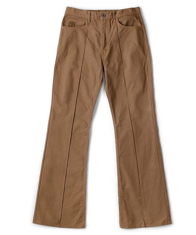 image of Kapital Canvas 5P Rat Flare Pants in Gold, Men's (Size 36)