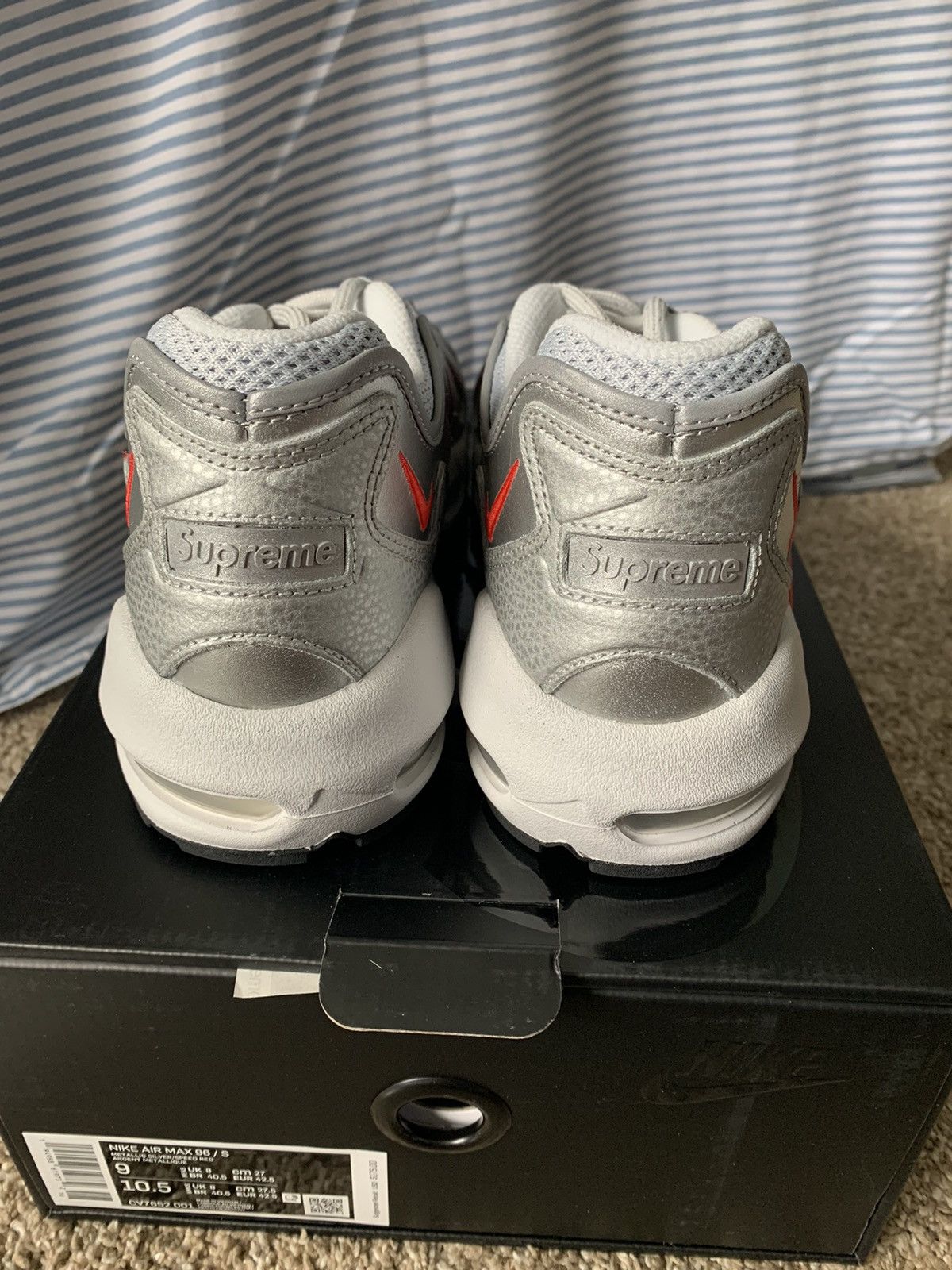 Nike × Supreme Supreme/Nike Air Max 96 Size US 9 / EU 42 - 2 Thumbnail