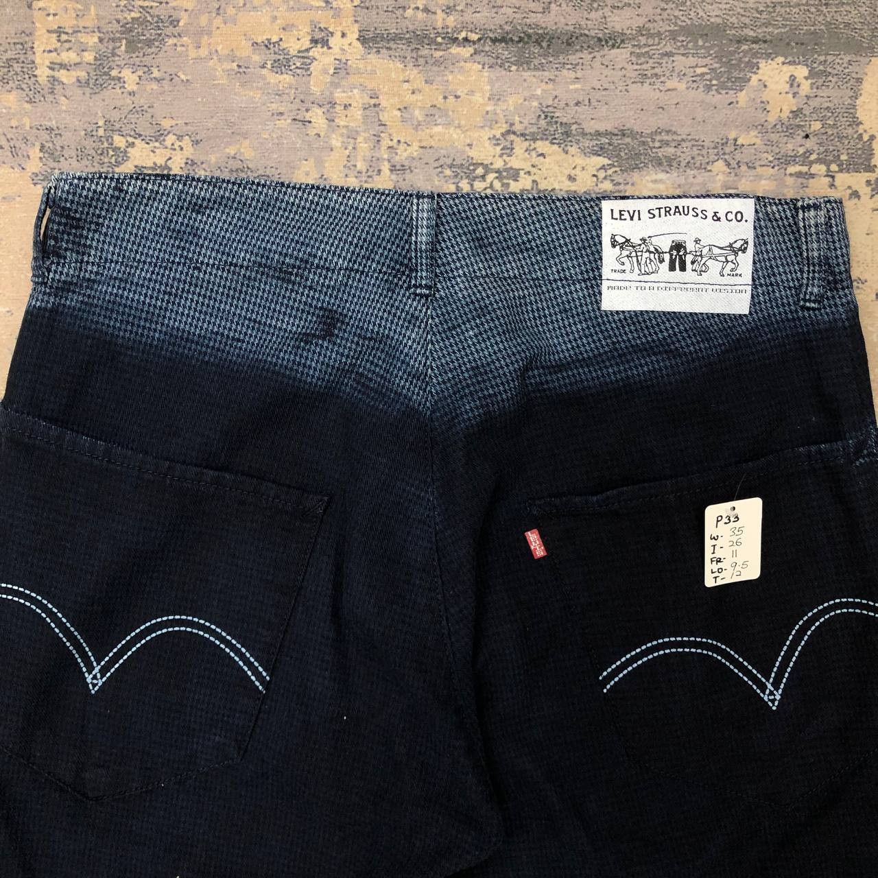 Japanese Brand × Levi's P33 RARE BAGGY LEVI'S HOUNDSTOOTH JEANS Size US 35 - 5 Thumbnail