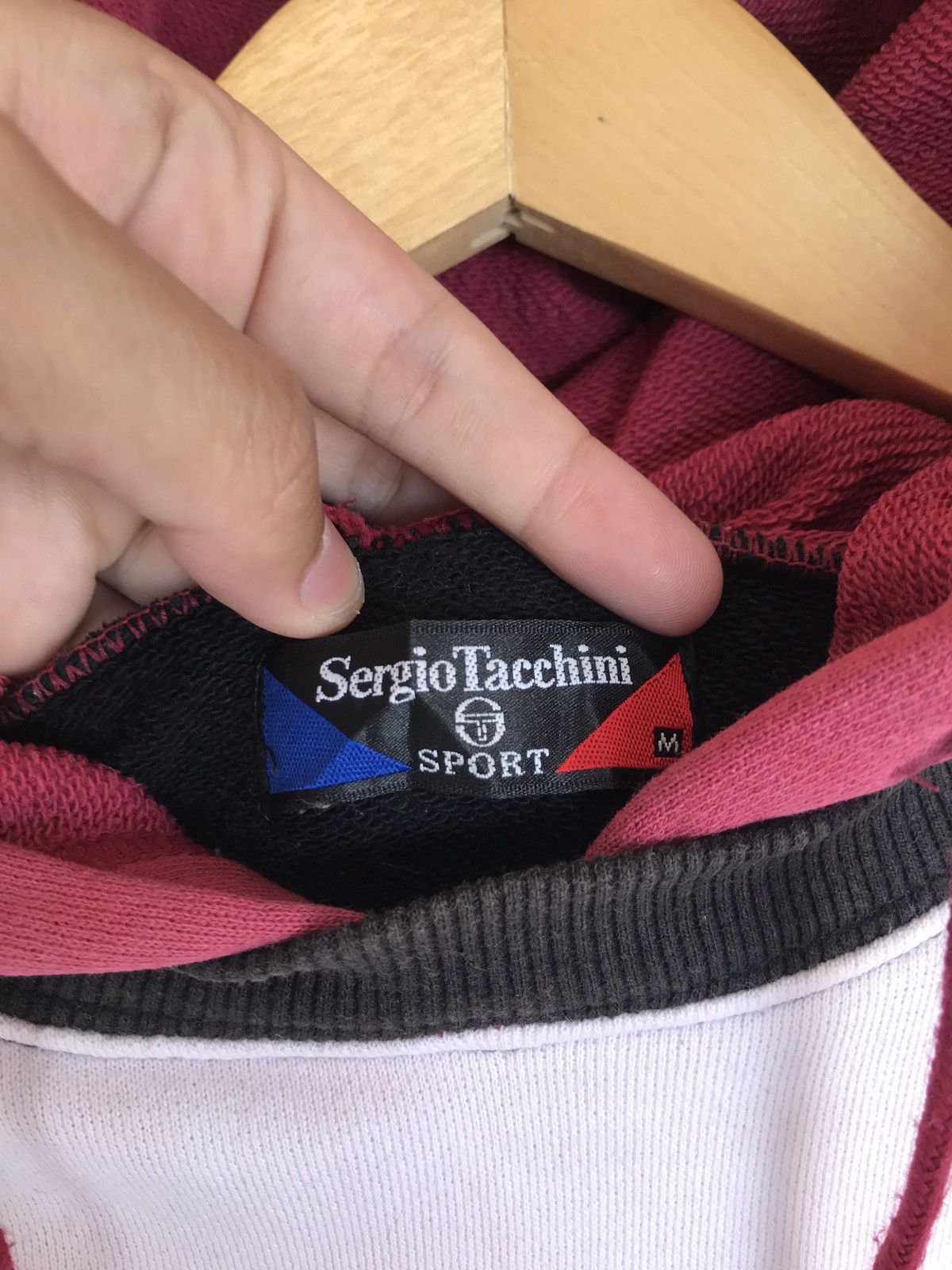 Designer × Sergio Tacchini × Vintage STEALS🔥 Vintage Sergio Tacchini Hoodie Big Logo Size US M / EU 48-50 / 2 - 2 Thumbnail