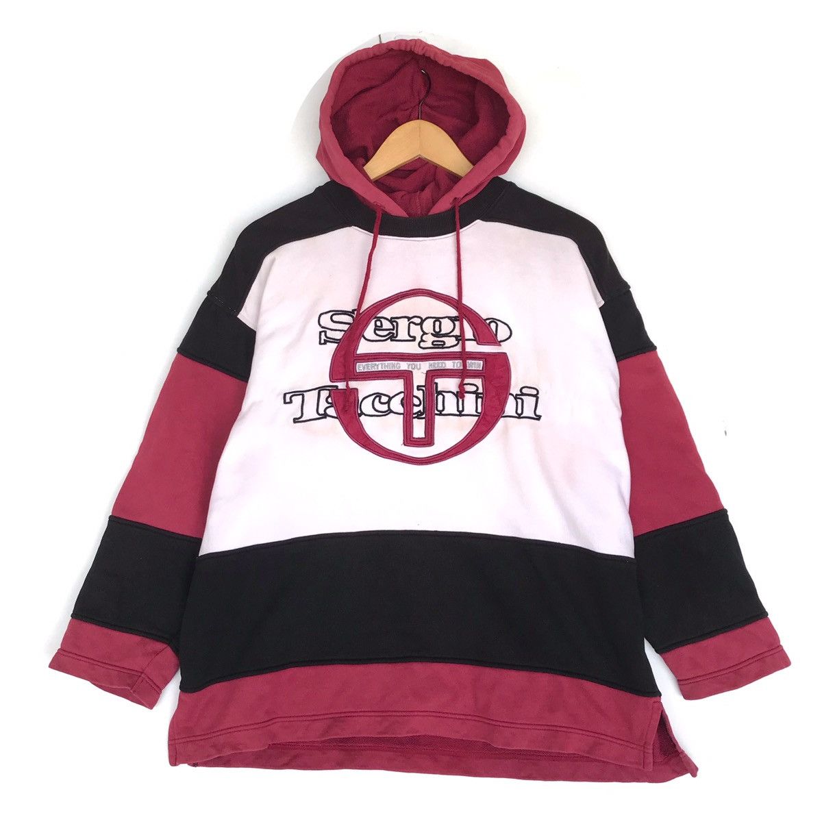 Designer × Sergio Tacchini × Vintage STEALS🔥 Vintage Sergio Tacchini Hoodie Big Logo Size US M / EU 48-50 / 2 - 1 Thumbnail