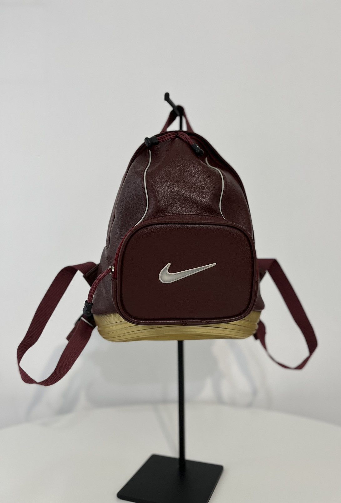 Nike Vintage Nike mini leather backpack Grailed