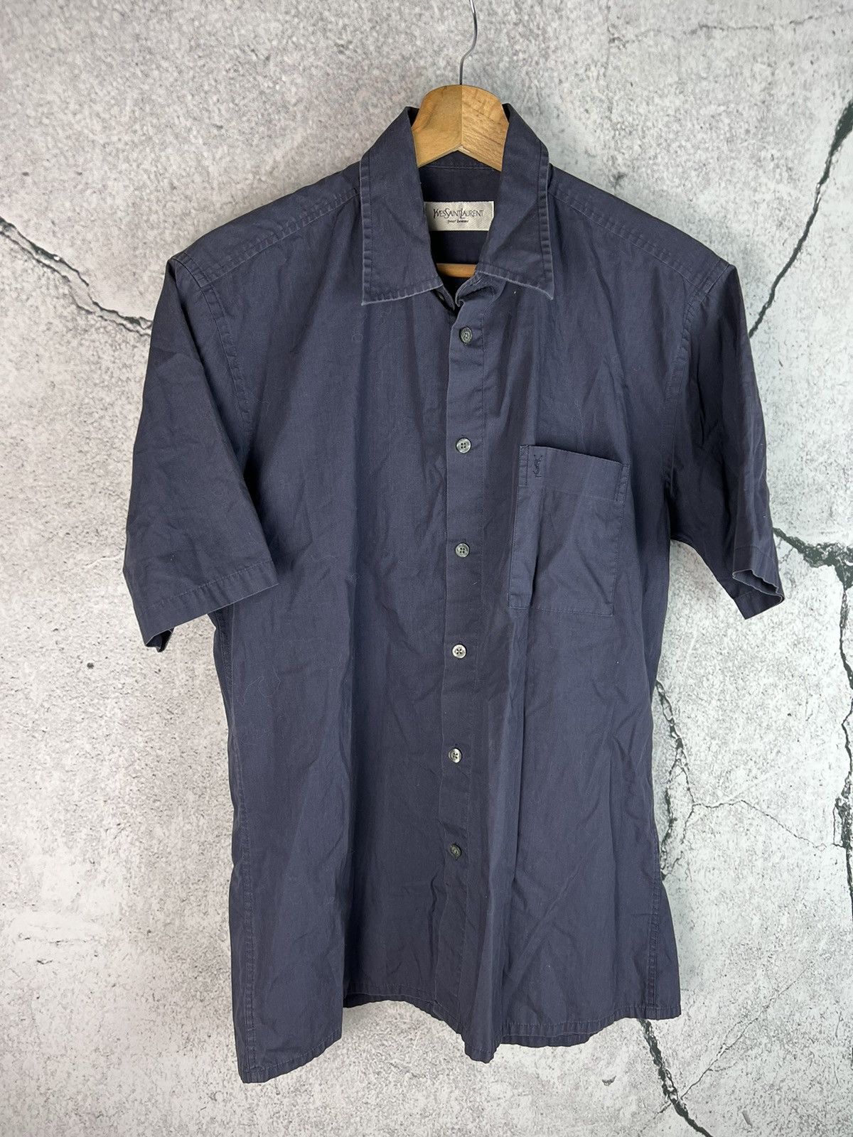 Vintage Vintage Yves Saint Laurent Paris button up shirt Size US M / EU 48-50 / 2 - 1 Thumbnail