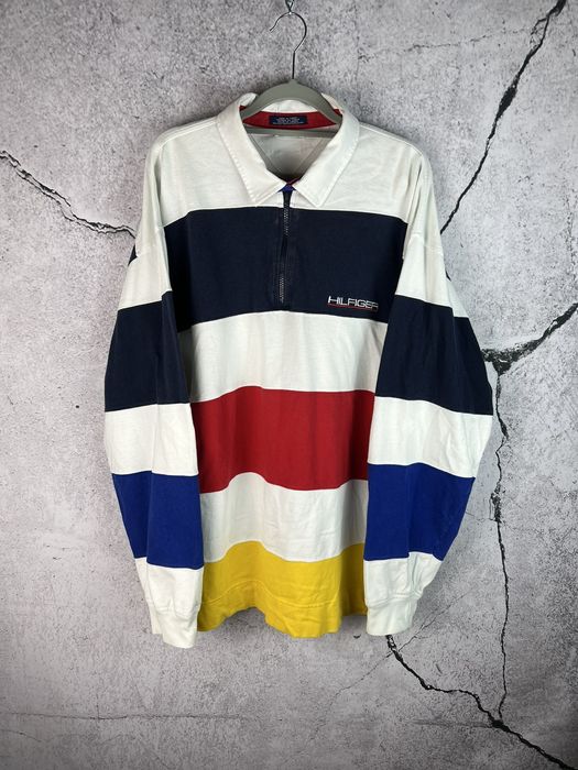 tommy hilfiger multicolor long sleeve polo