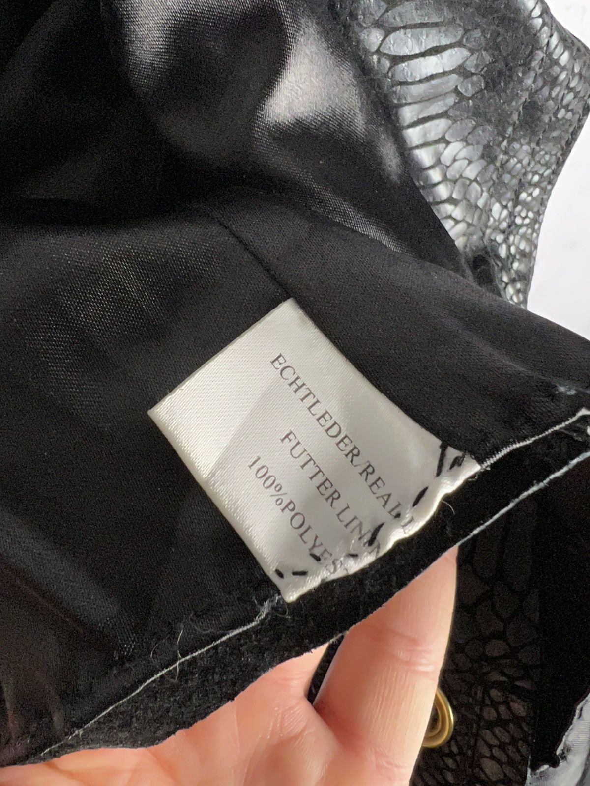 Japanese Brand Avant garde leather snake skin print pattern jacket Size L / US 10 / IT 46 - 5 Thumbnail