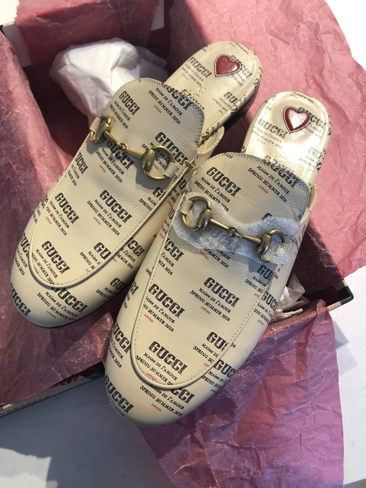 Gucci Gucci BNIB Princetown Logo Loved Slippers Leather Size 36.5 Size US 6.5 / IT 36.5 - 7 Thumbnail