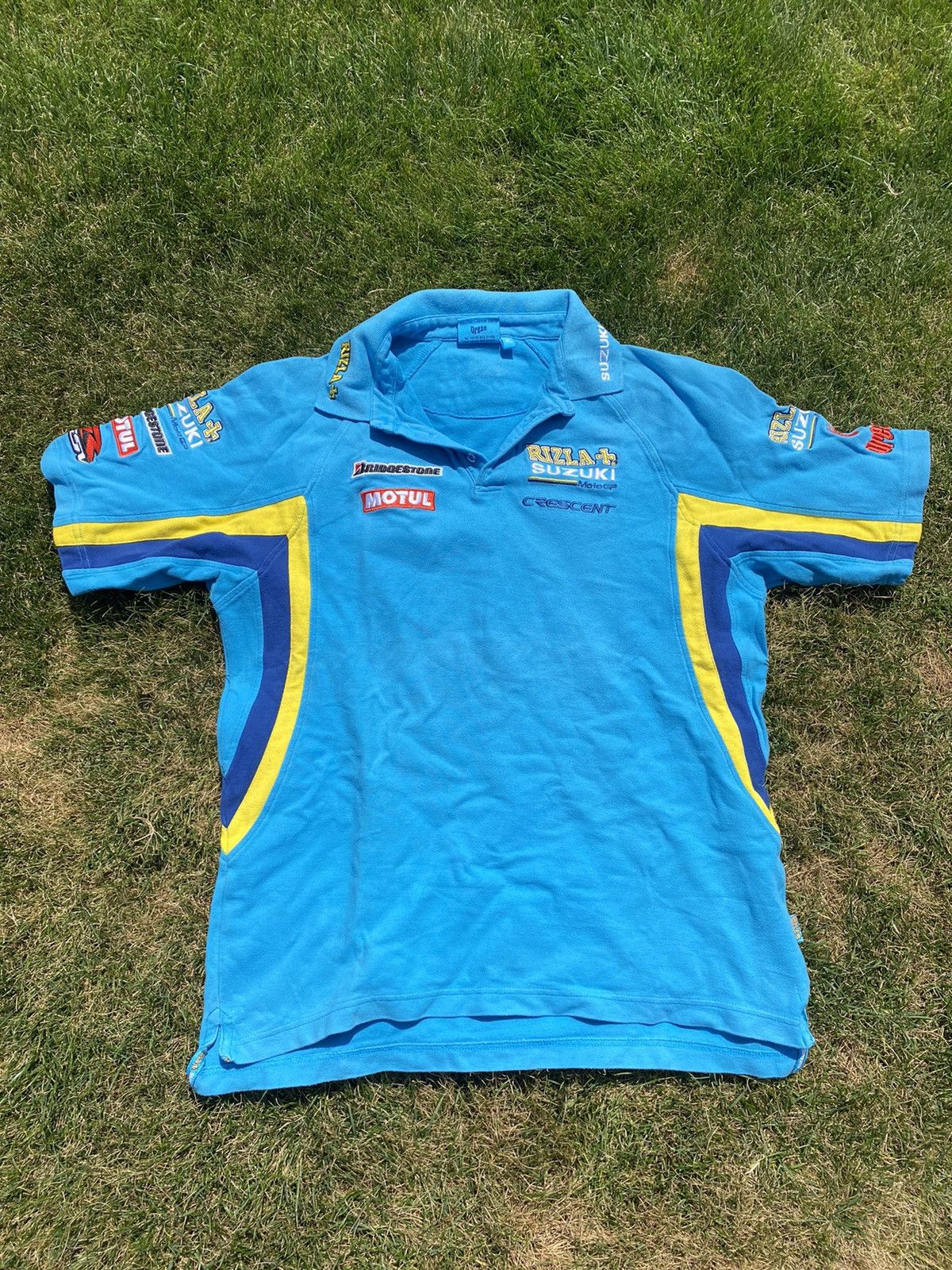 Vintage Suzuki rizle vintage moto racing polo tshirt Size US XL / EU 56 / 4 - 1 Thumbnail