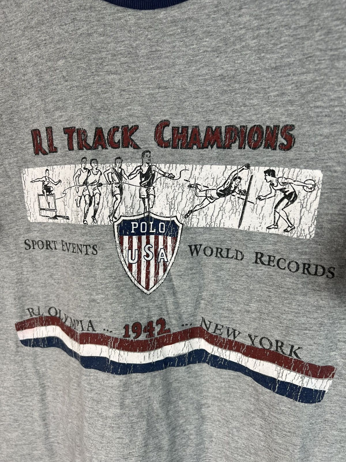 Ralph Lauren Polo Sort Ralph Lauren Olympic tshirt Size US L / EU 52-54 / 3 - 3 Thumbnail