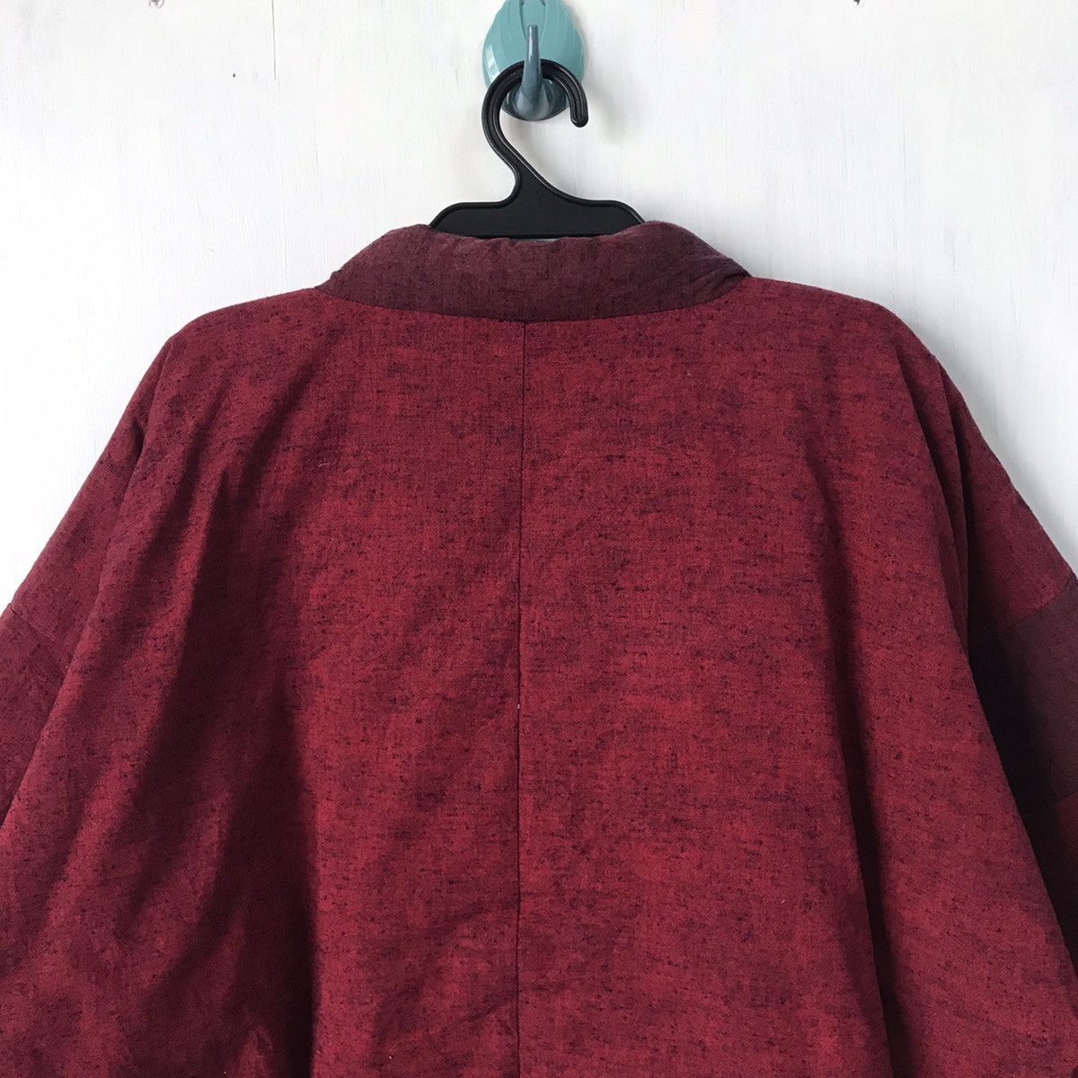 Japanese Brand 💥Steals💥Rare Red Tartan Boro Style Block Patch Kimono Size US L / EU 52-54 / 3 - 12 Thumbnail