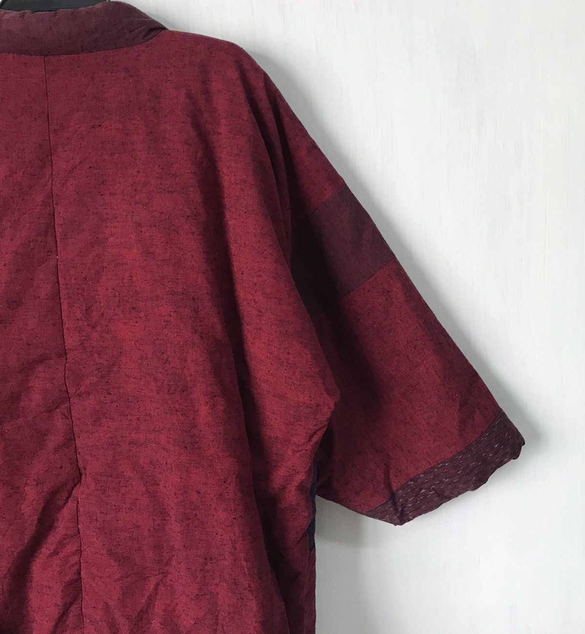 Japanese Brand 💥Steals💥Rare Red Tartan Boro Style Block Patch Kimono Size US L / EU 52-54 / 3 - 9 Thumbnail